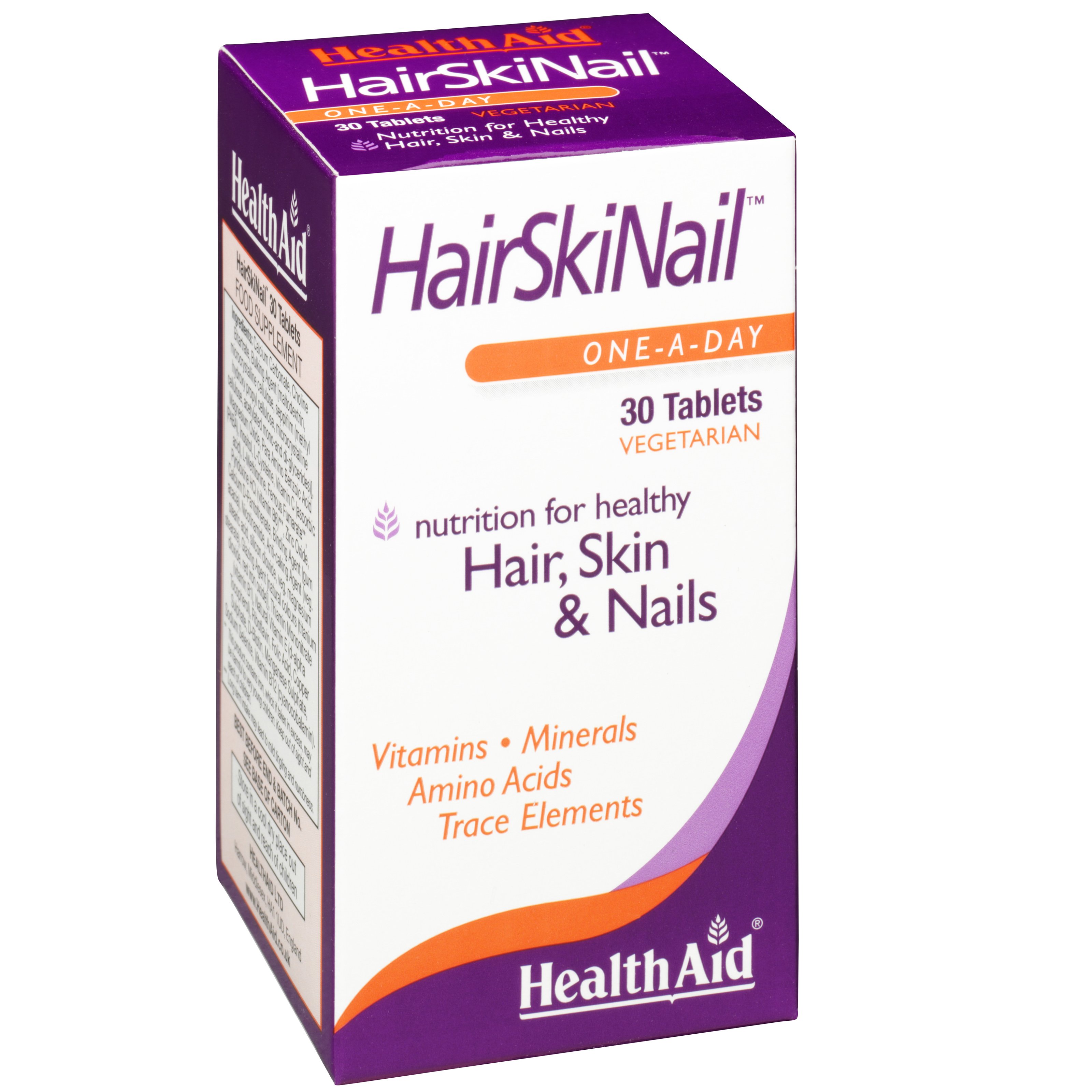 Health Aid Hair Skin & Nails Συμπλήρωμα Διατροφής για Δυνατά, Υγιή Νύχια Μαλλιά Και Δέρμα 30tabs