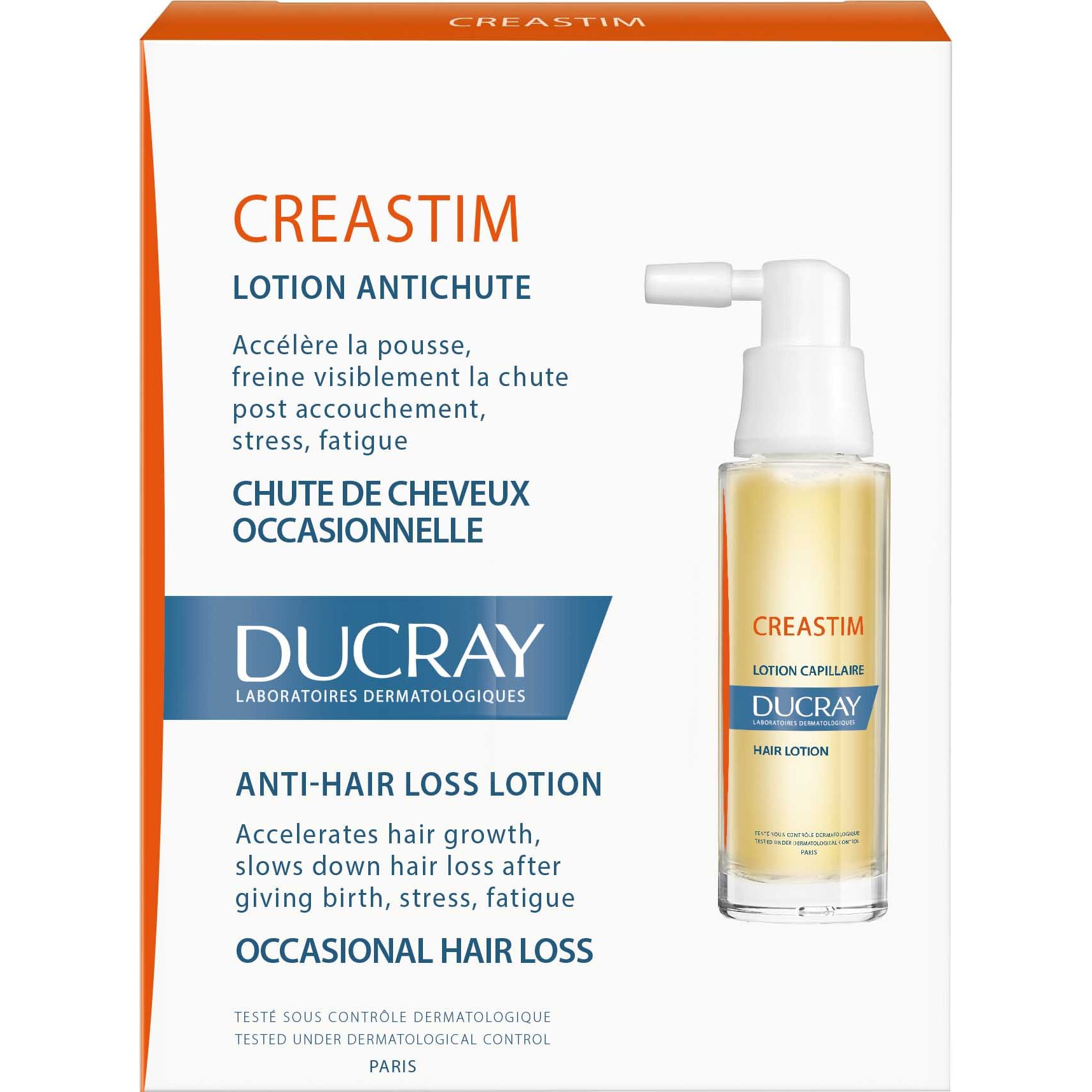 Ducray Creastim Lotion Antichute Λοσιόν Αγωγής Κατά της Αντιδραστικής Τριχόπτωσης 2x30ml