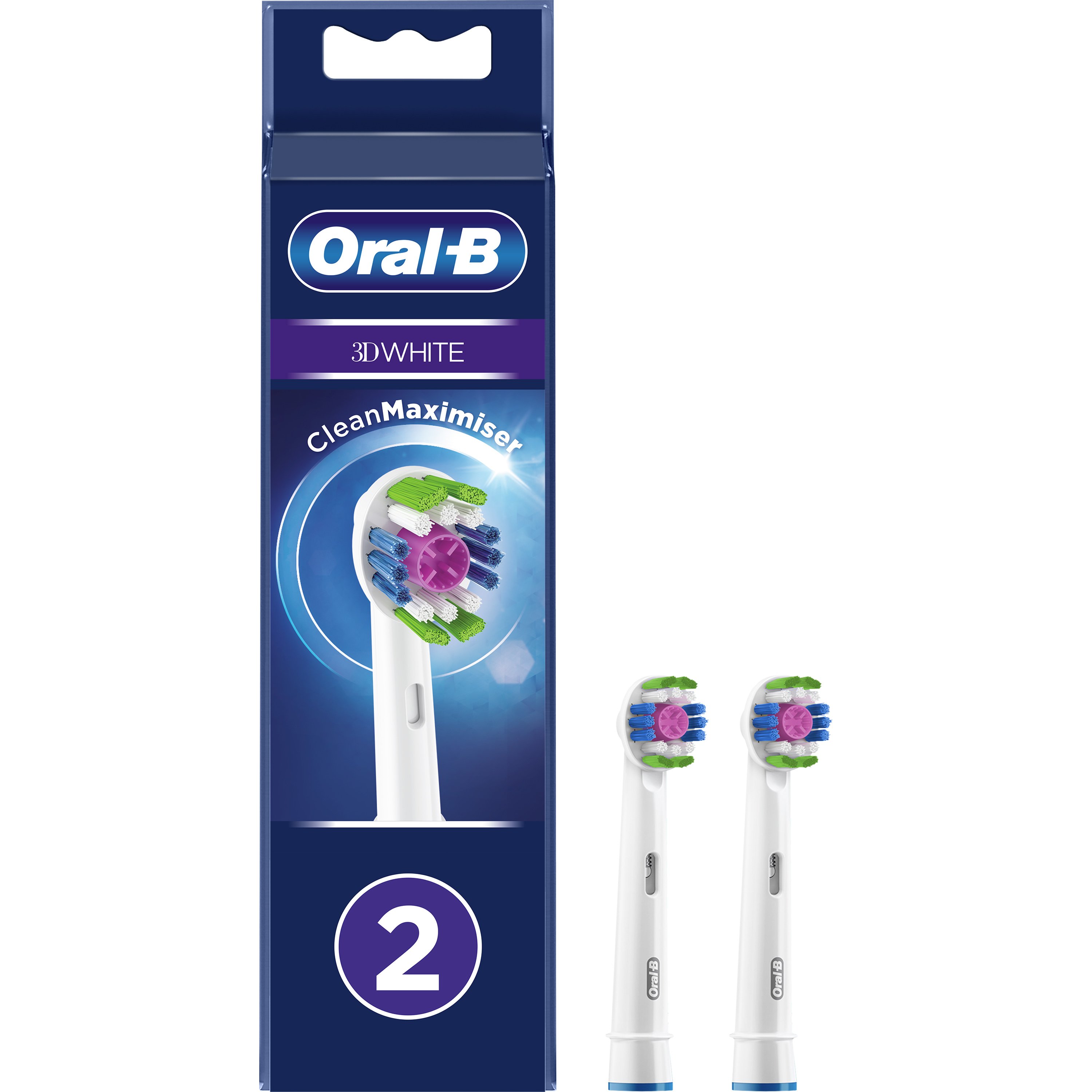 Oral-B 3D White Ανταλλακτικές Κεφαλές για Προηγμένο Καθαρισμό & Λεύκανση 2 Κεφαλές