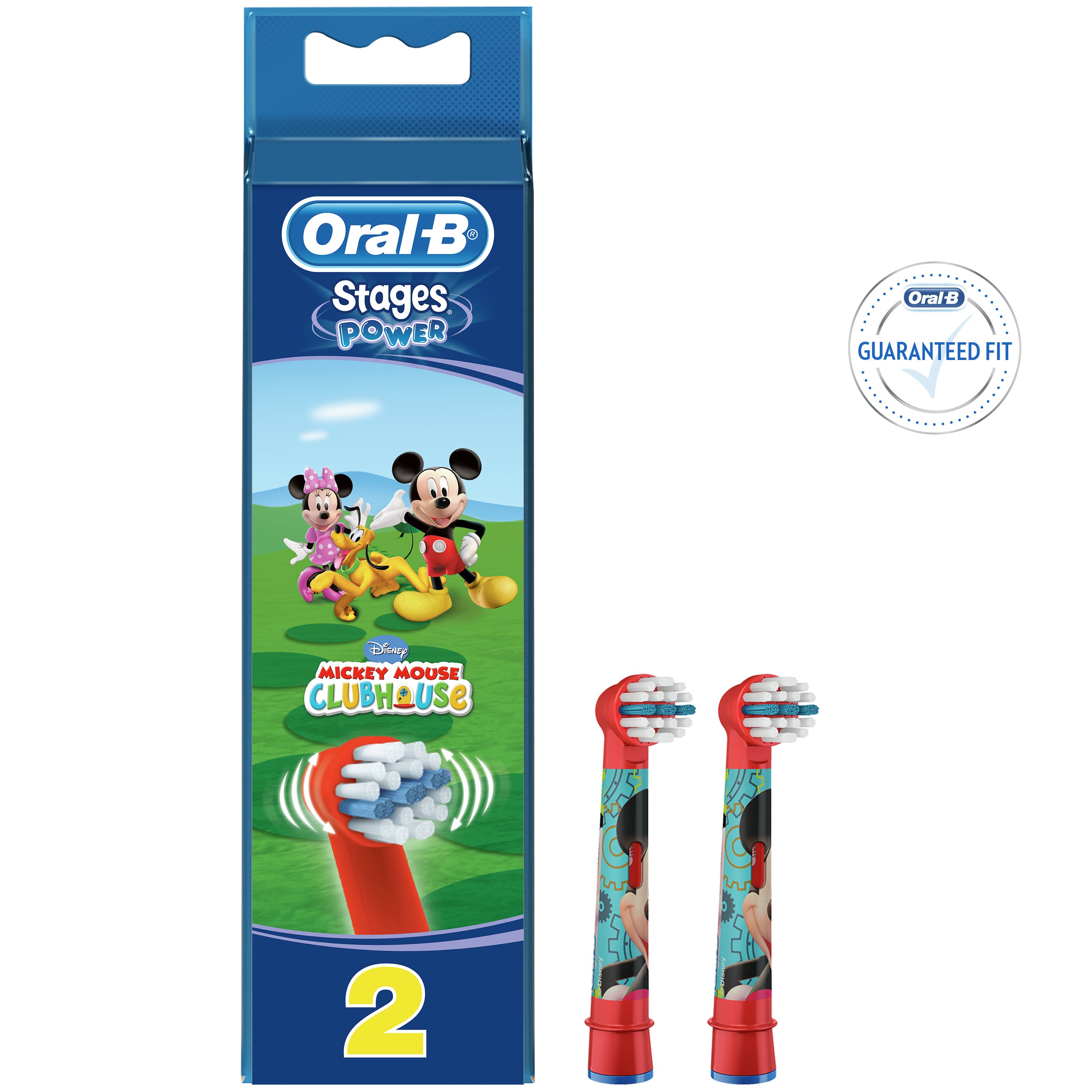 Oral-B Kids 3+ Years Mickey Extra Soft Ανταλλακτικές Κεφαλές 2 Τεμάχια