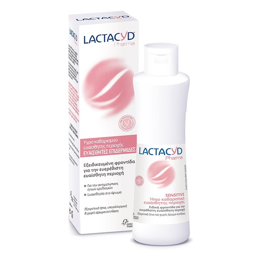 Lactacyd Pharma Sensitive Καθημερινός Απαλός Καθαρισμός της Ευαίσθητης Περιοχής 250ml