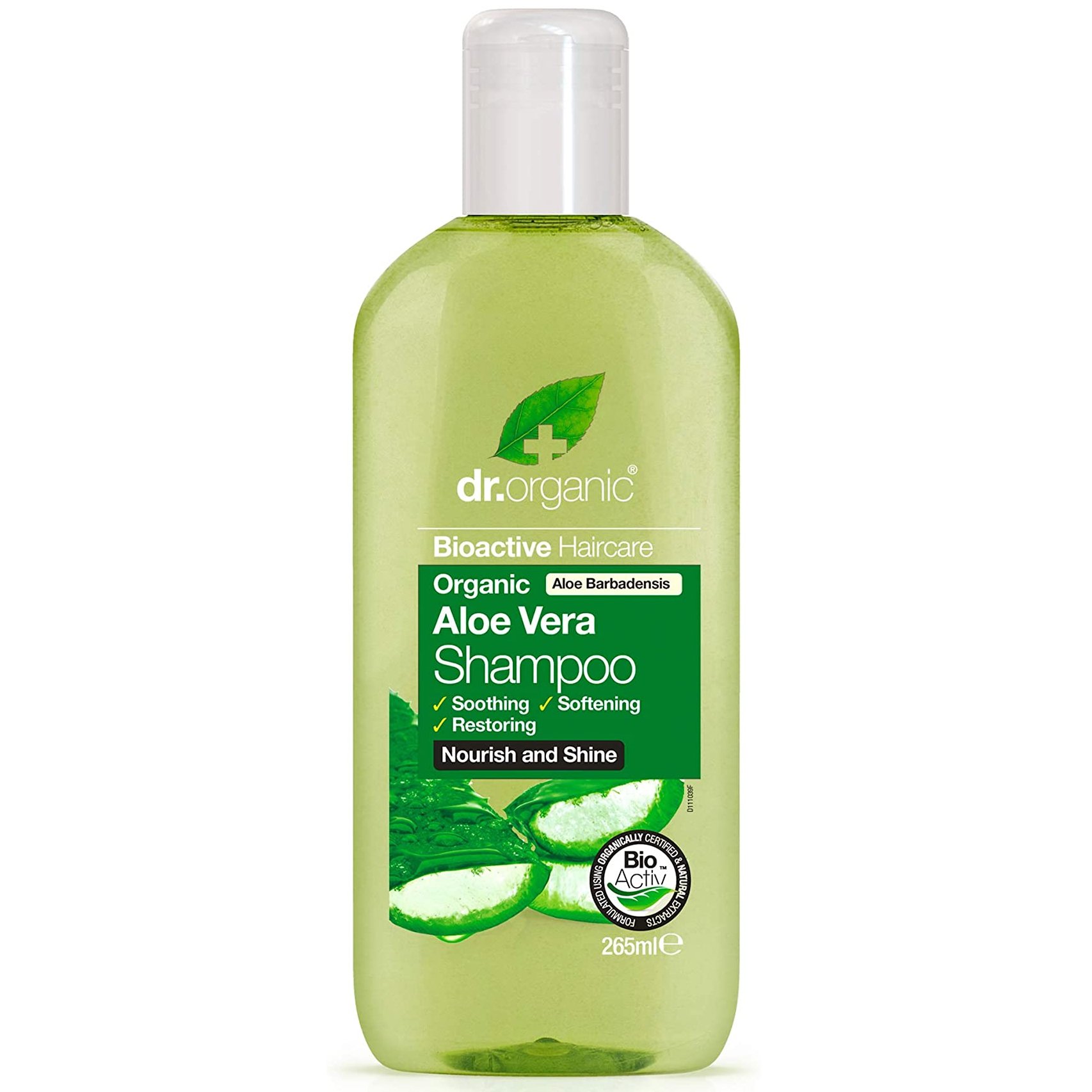 Dr Organic Aloe Vera Shampoo Σαμπουάν για Ενυδάτωση με Βιολογική Αλόη Βέρα Ιδανικό για Ξηρά Μαλλιά 265ml