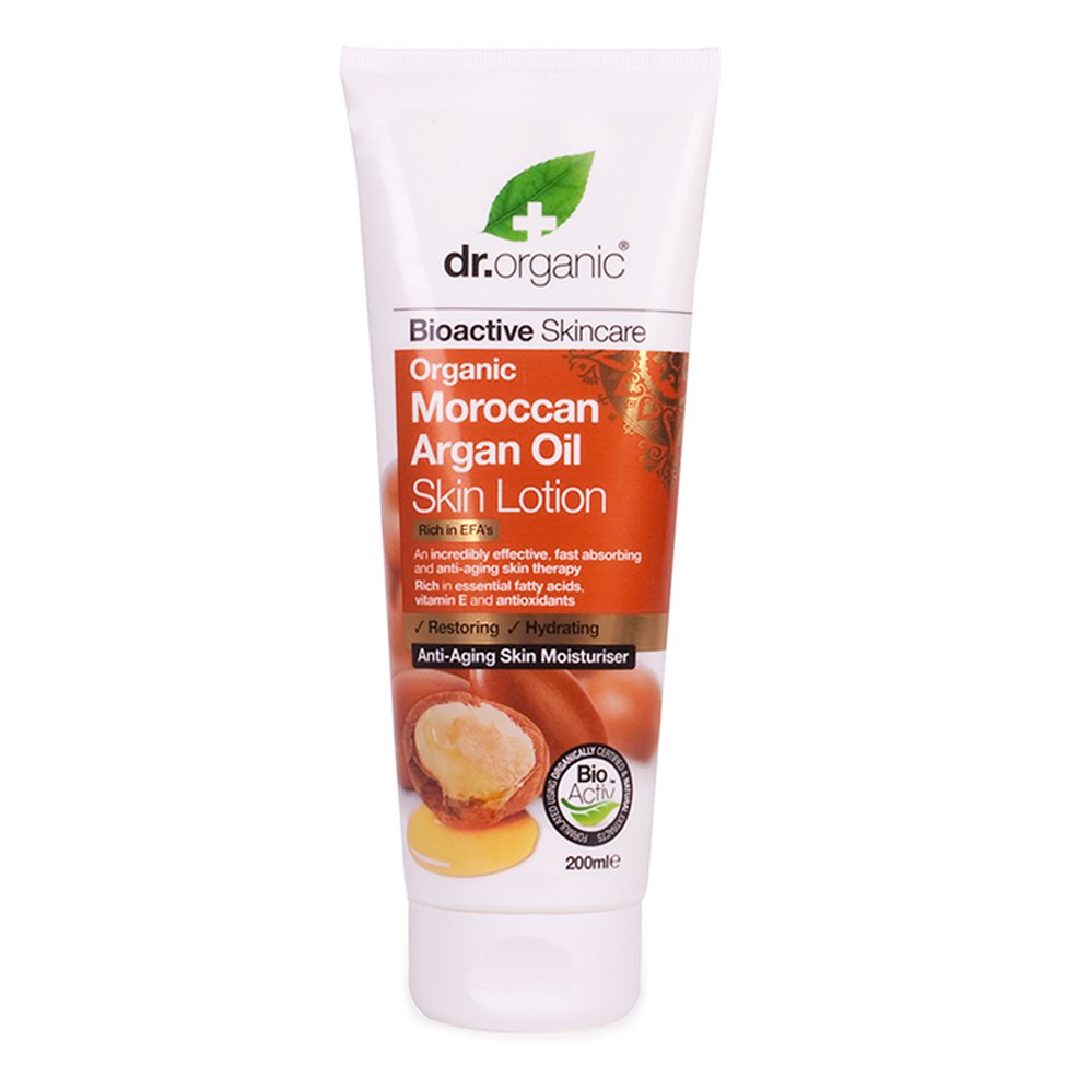 Dr Organic Moroccan Argan Oil Skin Lotion Ενυδατικό Γαλάκτωμα Σώματος με Βιολογικό Έλαιο Αργκάν 200ml