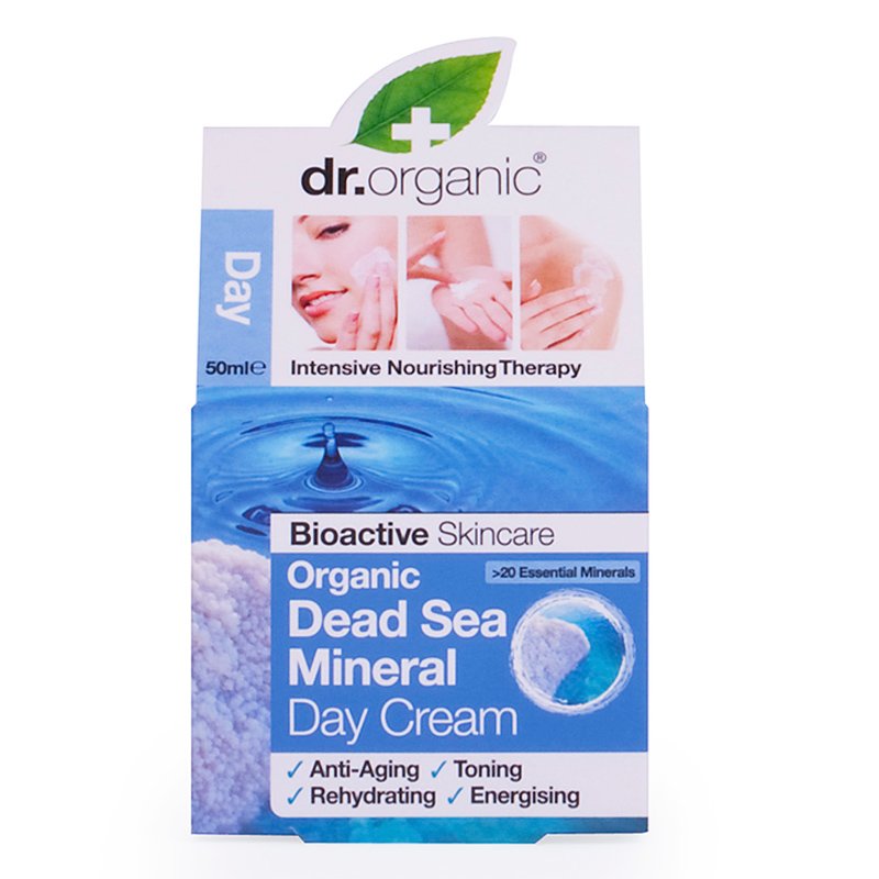 Dr Organic Dead Sea Mineral Day Cream Κρέμα Ημέρας με Βιολογικά Μεταλλικά Στοιχεία 50ml