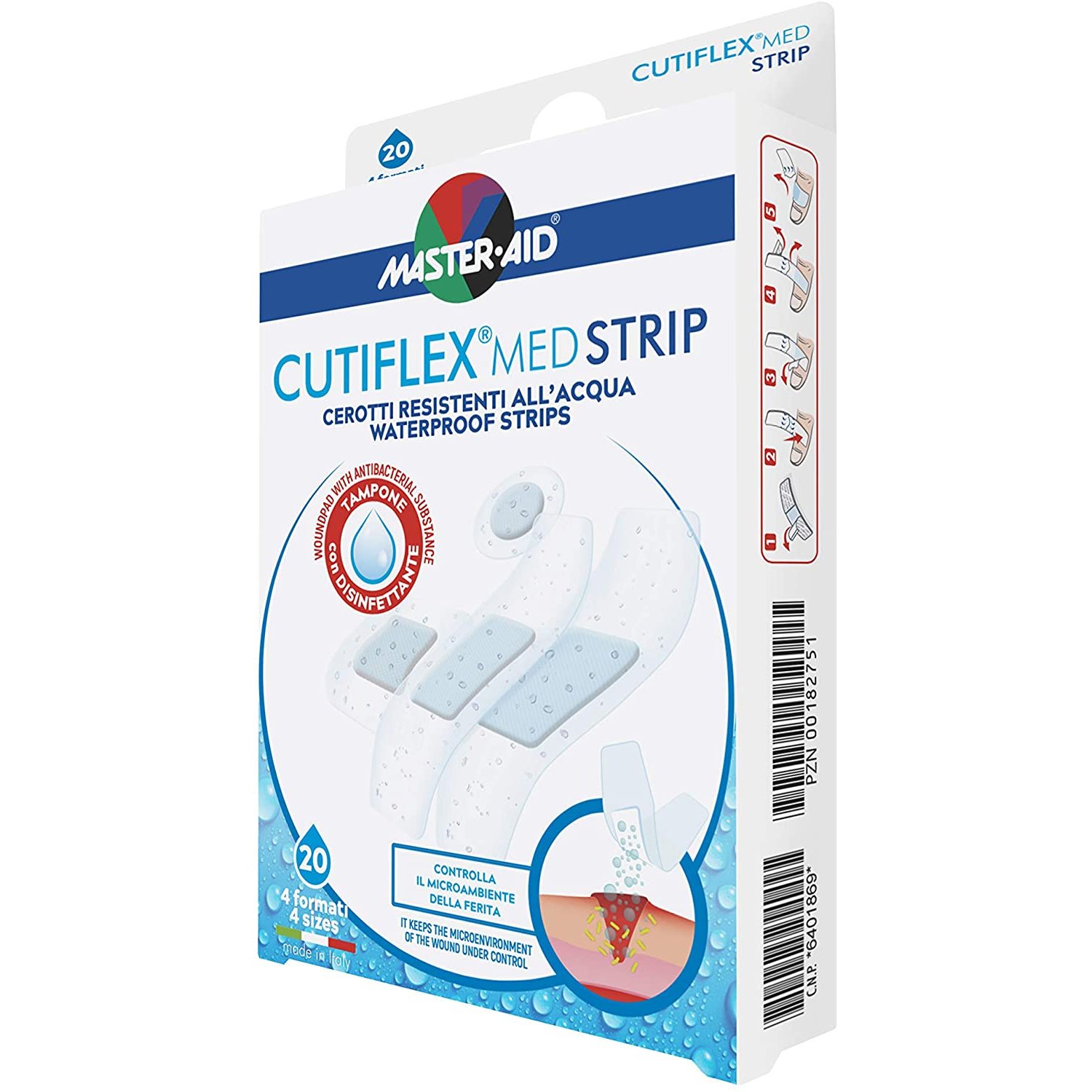 Master Aid Cutiflex Διαφανής Αδιάβροχος Αυτοκόλλητος Μικροεπίδεσμος Σε Κασετίνα 20 strip Διάφορα