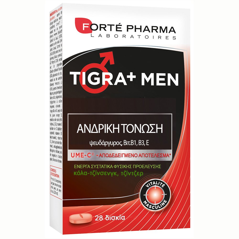 FORTE PHARMA Forte Pharma Energy Tigra+Men Βελτιστοποίηση Των Σεξουαλικών Επιδόσεων 28caps
