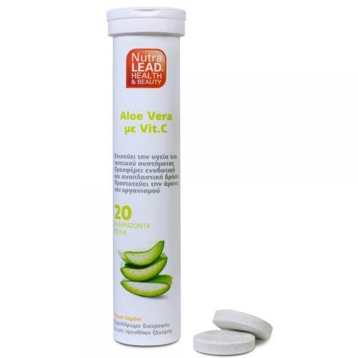 Nutralead Aloe Vera Με Bιταμίνη C Για Το Πεπτικό Σύστημα Και Την Αμυνα Του Οργανισμού 20 αναβράζοντα δισκία