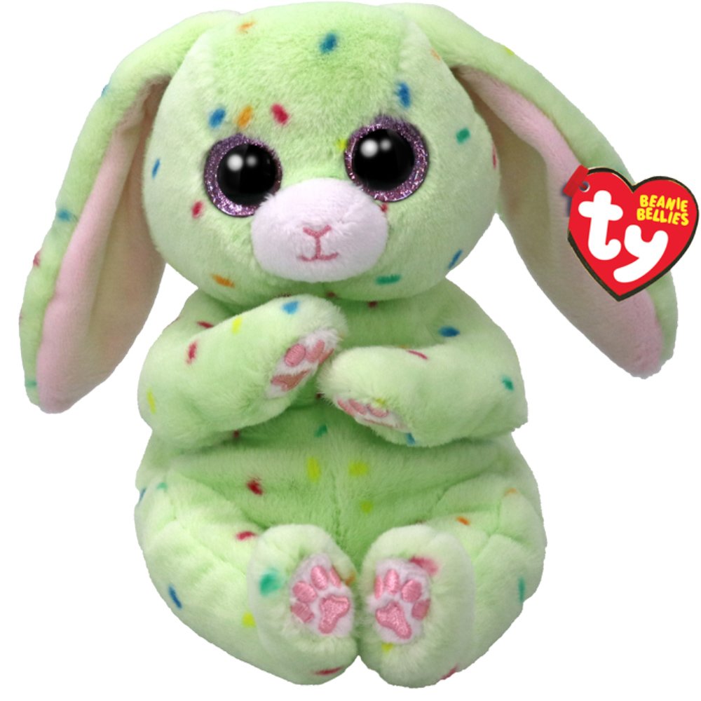 Ty Ty Beanie Babies Fern Plushie Λούτρινο Παιδικό Παιχνίδι Πράσινο Λαγουδάκι 1 Τεμάχιο