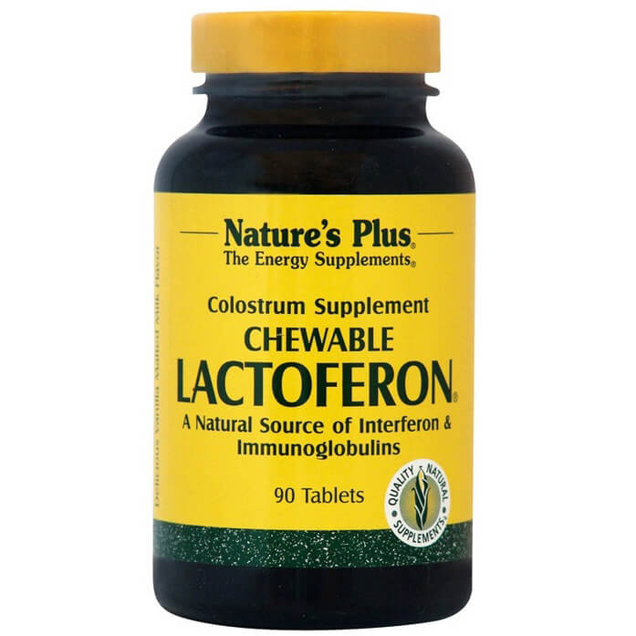 Nature’s Plus Lactoferon Συμπλήρωμα Διατροφής από Καθαρό Πρωτόγαλα, Έξτρα Ενίσχυση του Ανοσοποιητικού Συστήματος 90ChewTabs