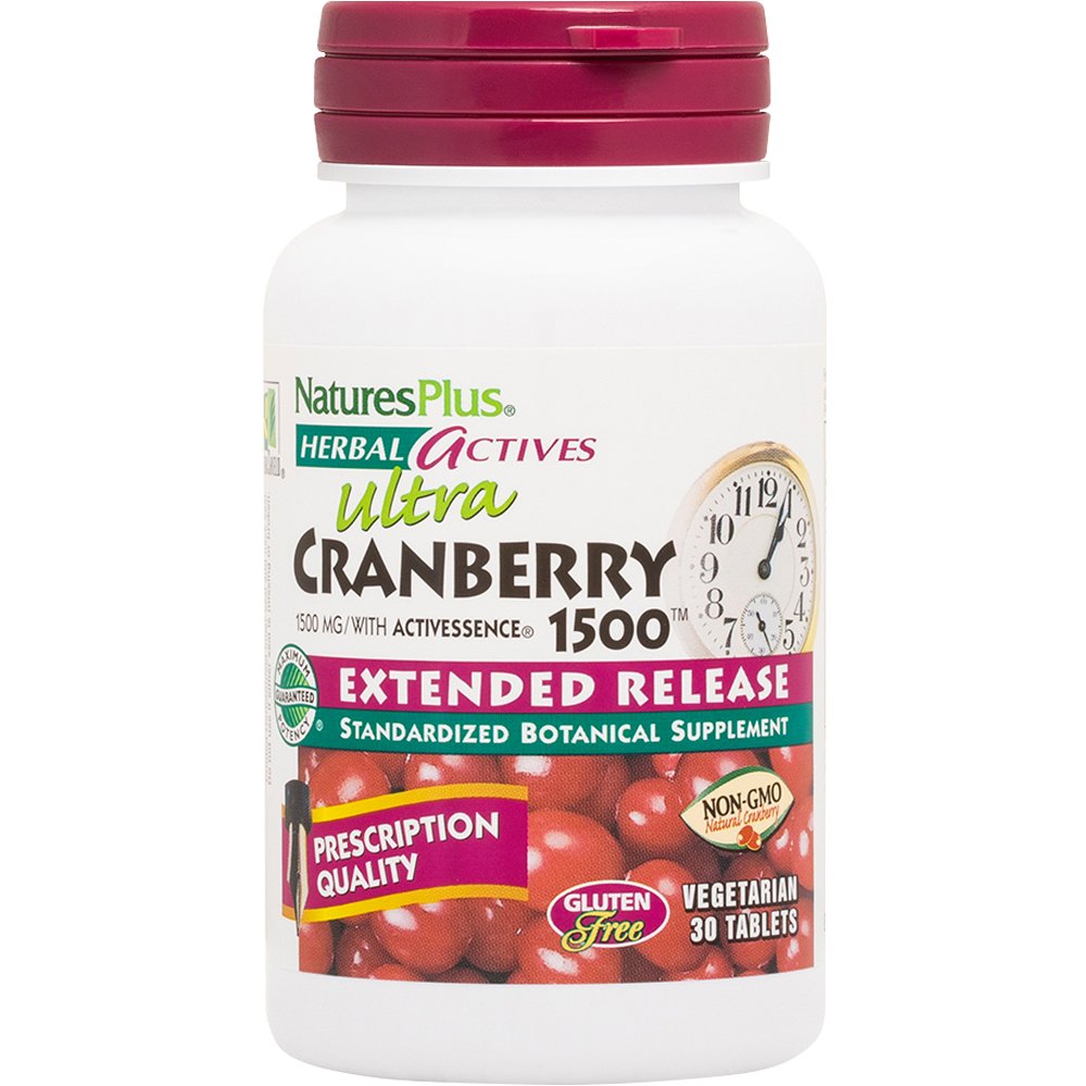 Natures Plus Natures Plus Ultra Cranberry 1500mg Συμπλήρωμα Διατροφής Εκχυλίσματος Κράνμπερι & Βιταμίνης C Παρατεταμένης Αποδέσμευσης για Πρόληψη & Αντιμετώπιση Λοιμώξεων του Ουροποιητικού Συστήματος 30tabs