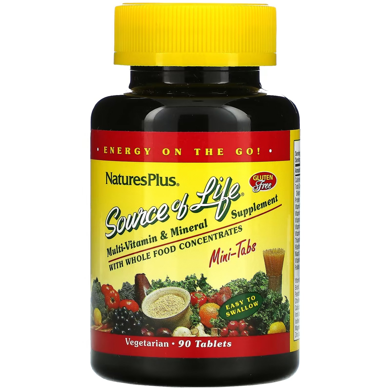 Natures Plus Source Of Life Mini Tabs Συμπλήρωμα Διατροφής για Τόνωση & Ενέργεια του Οργανισμού 90tabs
