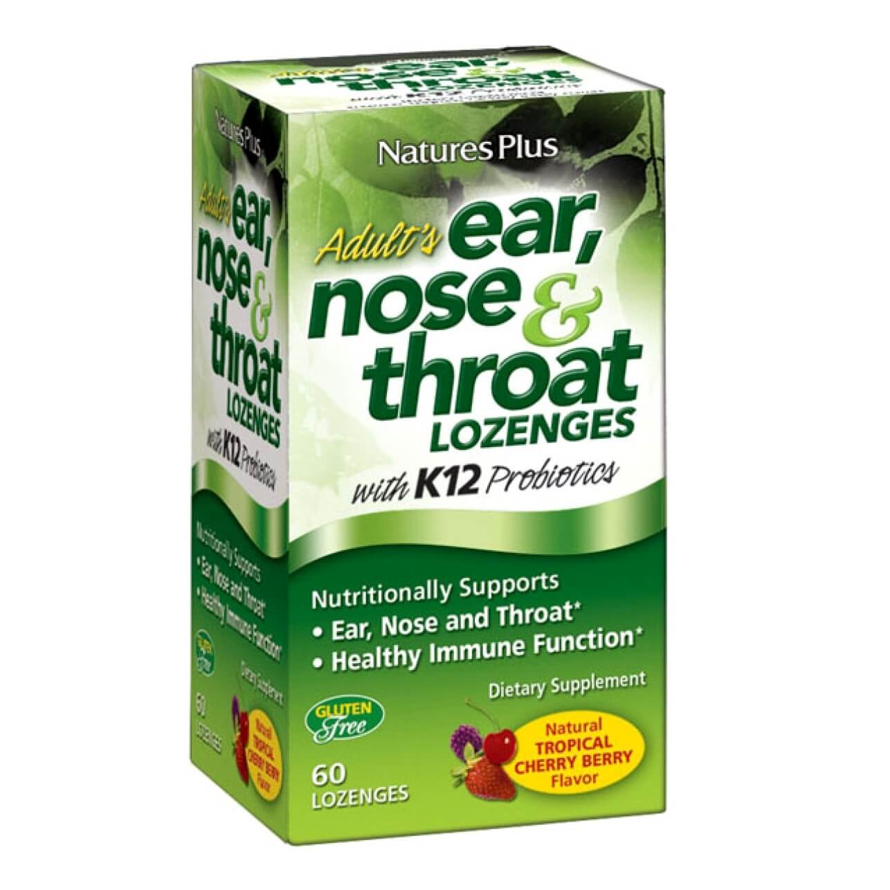 Natures Plus Ear, Nose & Throat Προβιοτικά Εξισορρόπησης της Μικροβιακής Χλωρίδας του Αυτιού, της Μύτης & του Λαιμού 60 Tabs