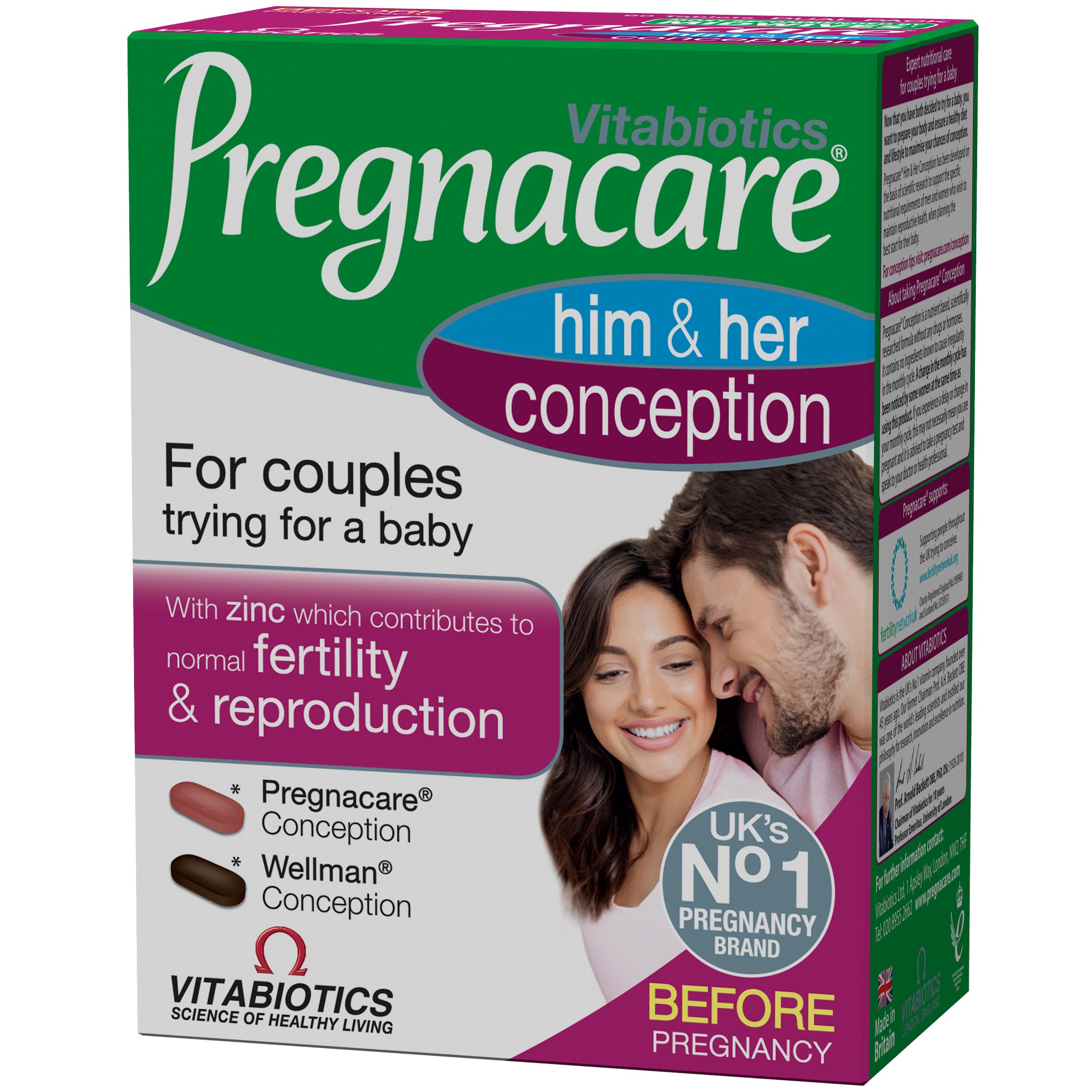 Vitabiotics Pregnacare His & Her Conception Συμπλήρωμα Διατροφής που Ενισχύει την Αναπαραγωγική Υγεία 30tabs & 30tabs