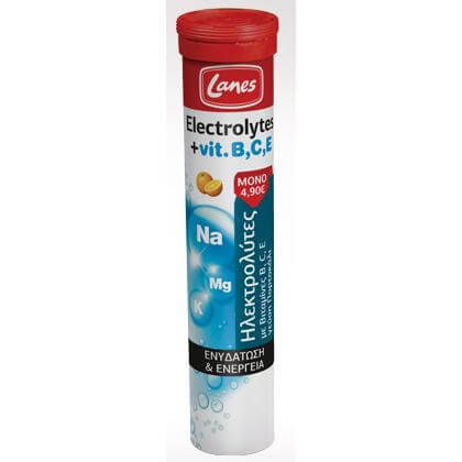 Lanes Electrolytes + Vitamin B, C & E Ηλεκτρολύτες µε Βιταμίνες B, C, E για Ενυδάτωση & Ενέργεια, Αναζωογόνηση 20 Effer.Tabs