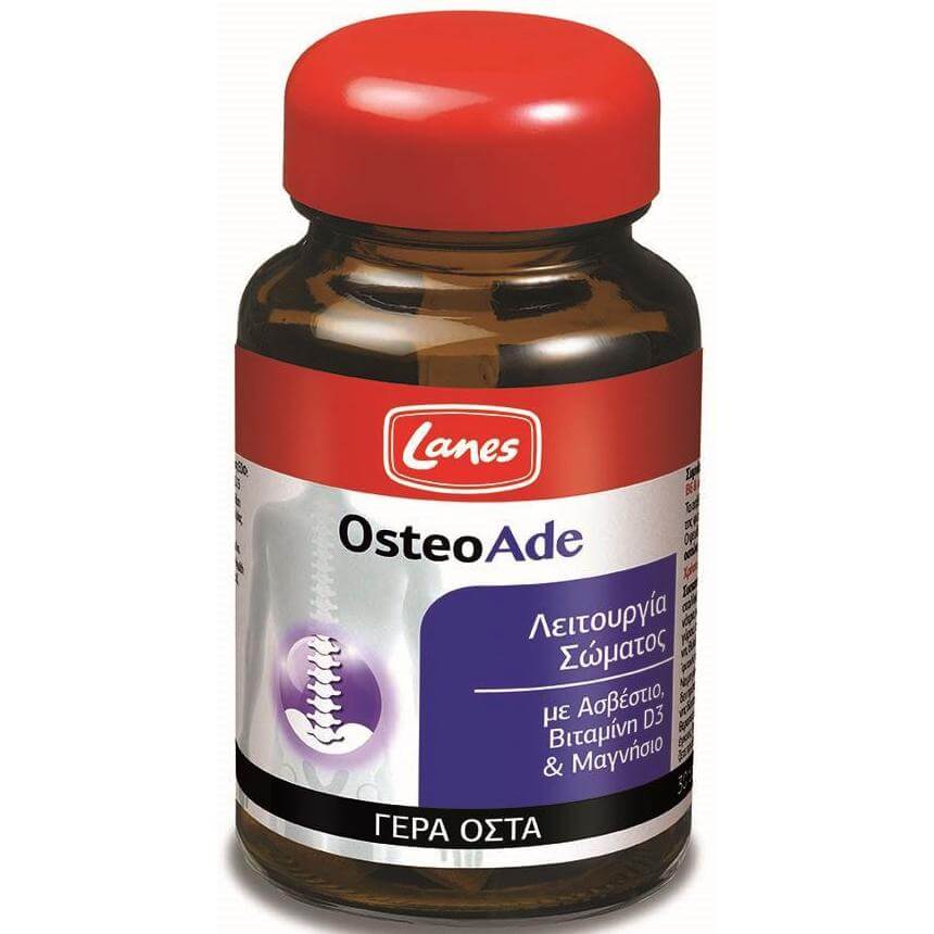 Lanes OsteoAde Ισχυρή Φόρμουλα για Γερά Οστά & για Καλή Υγεία των Δοντιών & των Μυών 30 tabs