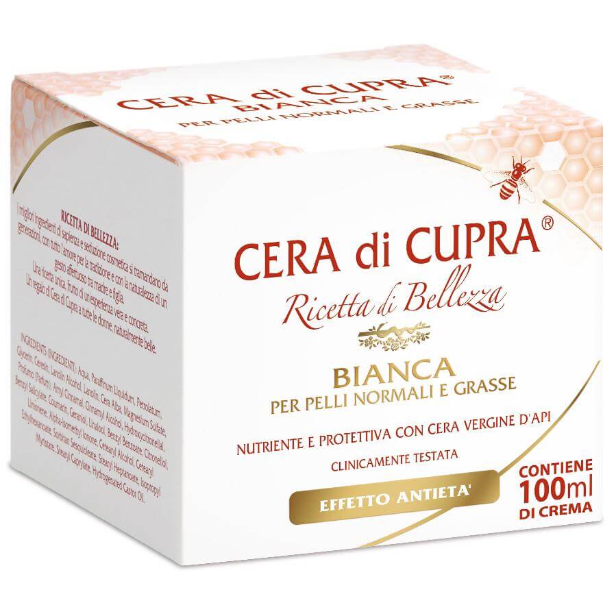 Cera di Cupra Cera di Cupra Bianca Ενυδατική Κρέμα Προσώπου για Λιπαρά / Κανονικά Δέρματα Απο Αγνό Κερί Μελισσών 100ml