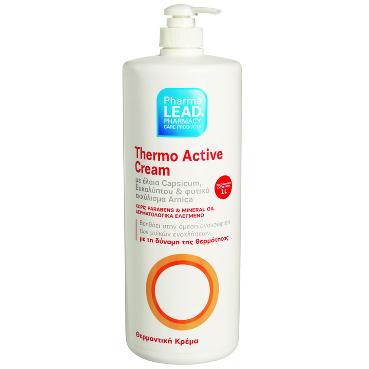 PharmaLead Θερμαντική Κρέμα Thermo Active Cream με Έλαια Cpsicum, Ευκαλύπτου & Φυτικό Εκχύλισμα Arnica 1lt