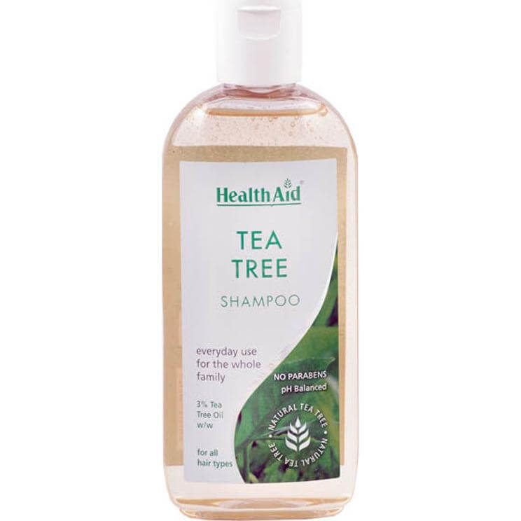 Health Aid Tea Tree Shampoo για Όλους τους Τύπους Μαλλιών. Ιδανικό Σαμπουάν και για Πρόληψη απο τις Ψείρες 250ml