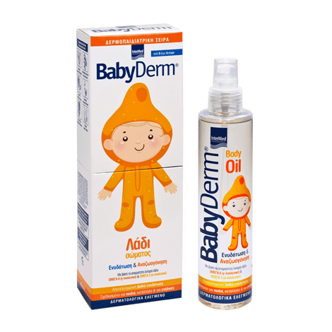 Babyderm Body Oil Υπέρ Ενυδατικό Λάδι Σώματος για Βαθιά Ενυδάτωση του Βρεφικού & Παιδικού Δέρματος 200ml