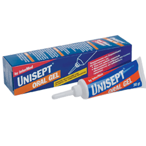 Intermed Unisept Oral Gel Γέλη για το Τοπικό Καθαρισμό & την Επούλωση των Αφθών, Ελκών, Τραυμάτων της Στοματικής Κοιλότητας 30gr