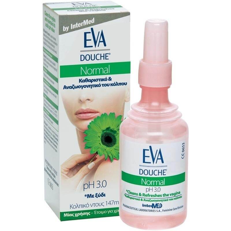 Eva Douche Normal Κολπική Πλύση με Ξύδι μίας Χρήσης για τον Καθαρισμό & την Αναζωογόνηση του Κόλπου 147ml
