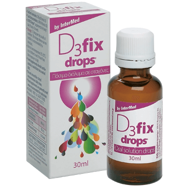 Intermed D3 Fix Drops Συμπλήρωμα Διατροφής Βιταμίνης D3 για την Κάλυψη των Αυξημένων Απαιτήσεων του Οργανισμού 30ml