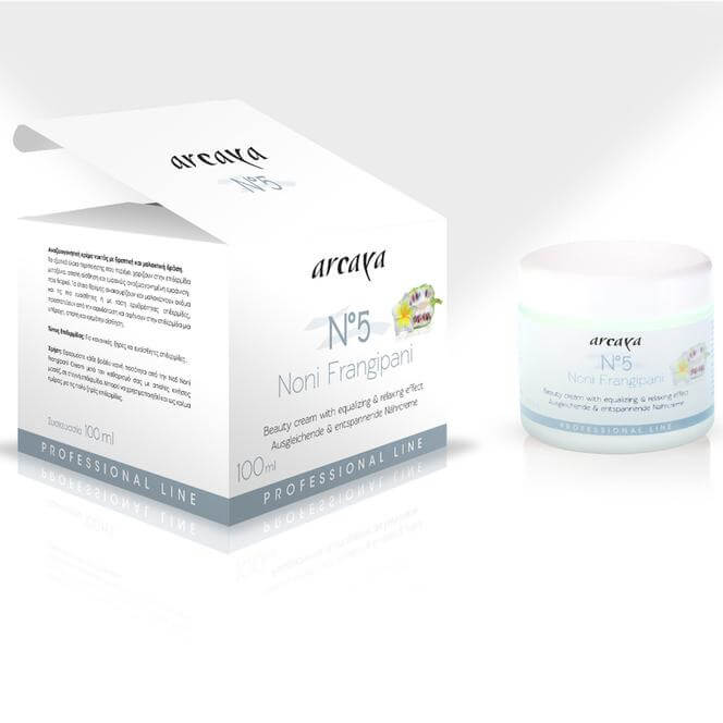 Arcaya Noni Frangipani Cream No5 Πλούσια, Φρουτώδης και Αναζωογονητική Κρέμα Νυκτός 100ml