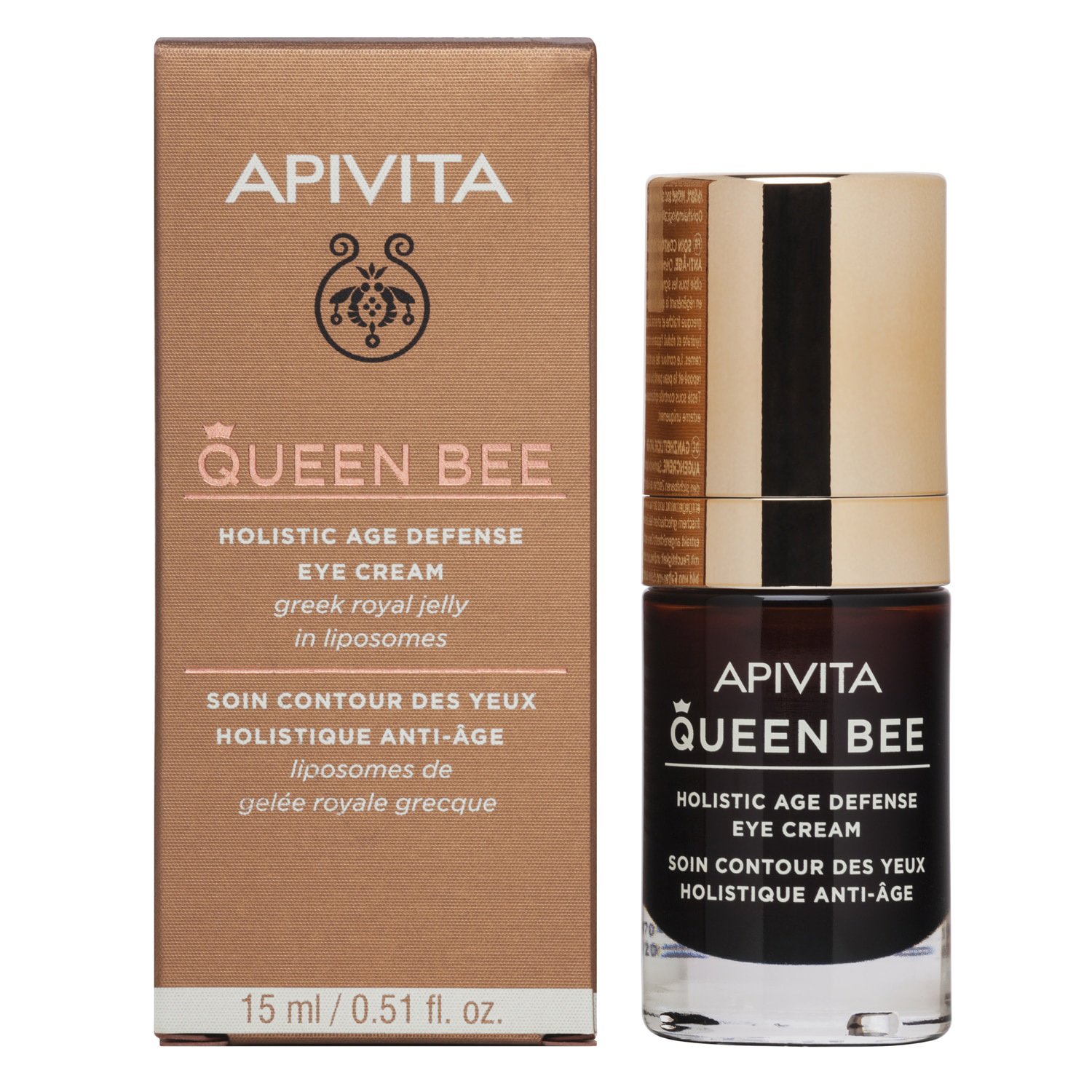 Queen Bee Holistic Age Defence Eye Cream With Greek Royal Jelly In Liposomes 15ml – Apivita,Κρέμα Ματιών Ολιστικής Αντιγήρανσης