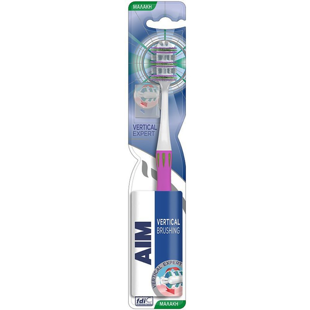 Aim Vertical Expert Οδοντόβουρτσα Soft 1 Τεμάχιο – Φούξια