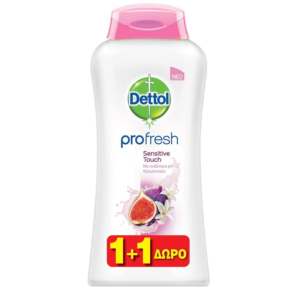 Dettol Profresh Sensitive Touch Αφροντούς με Αίσθημα Φρεσκάδας 1+1 Δώρο 500ml