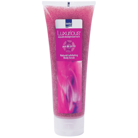 Luxurious Natural Exfoliating Body Scrub Pink Orchid Απολεπιστικό Σώματος με Εξωτικό Άρωμα Ροζ Ορχιδέας 250ml