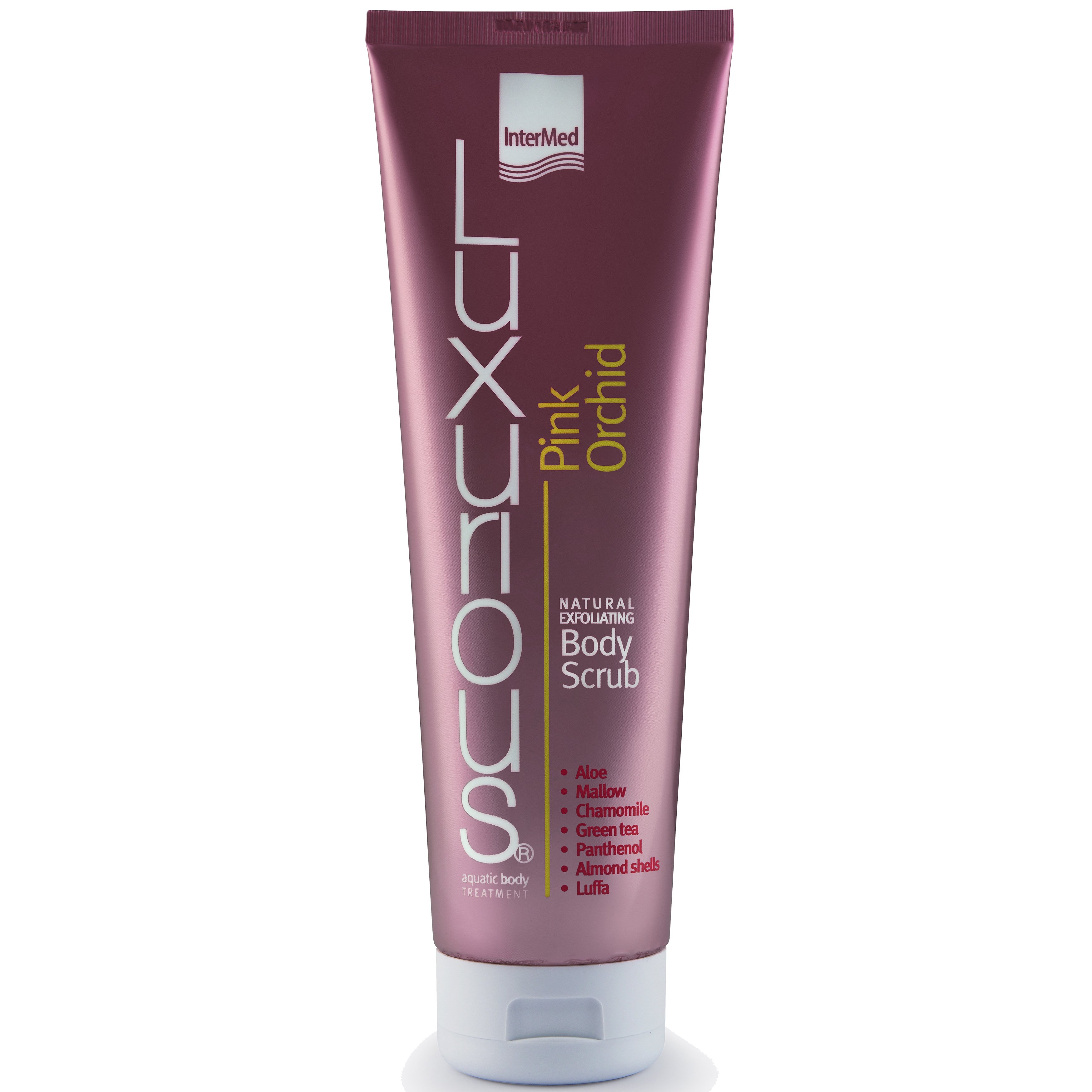 Luxurious Natural Exfoliating Body Scrub Pink Orchid Απολεπιστικό Σώματος με Εξωτικό Άρωμα Ροζ Ορχιδέας 300ml