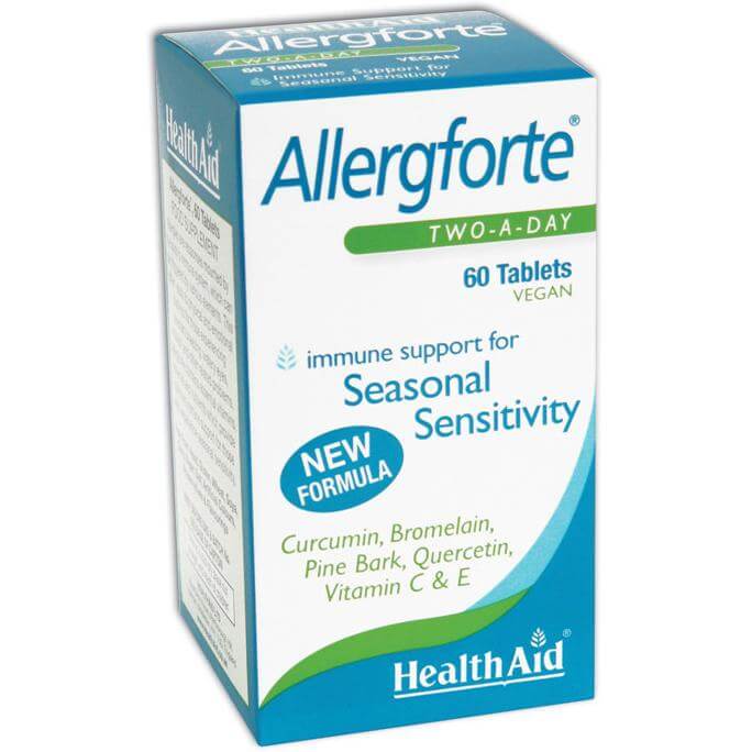 Health Aid Allergforte Φυσικό Αντισταμινικό για τις Εποχιακές Αλλεργίες Με Αντιφλεγμονώδεις & Αντιοξειδωτικές Ιδιότητες 60tabs