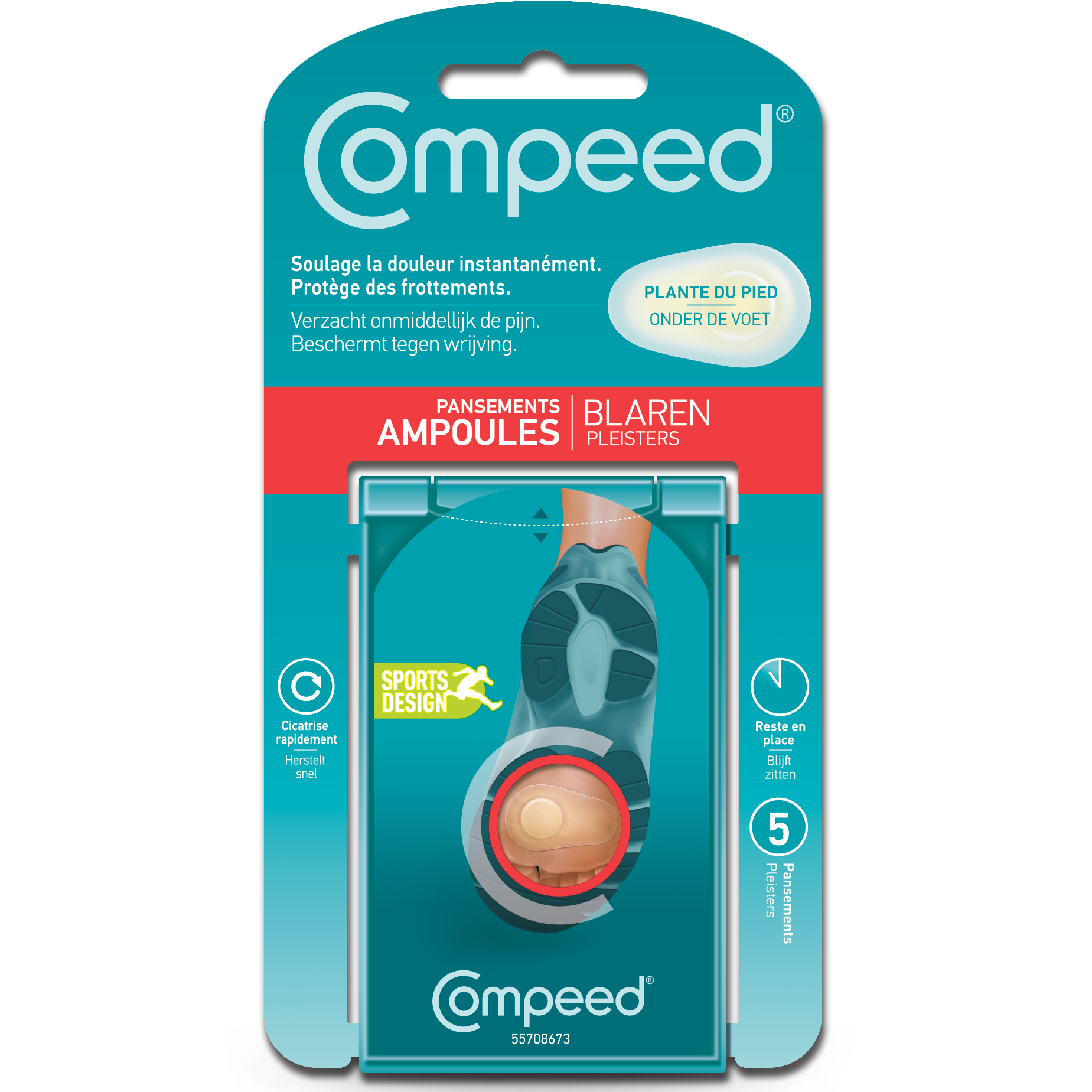 Compeed Επιθέματα για Φουσκάλες Κάτω απο το Πέλμα 5τμχ