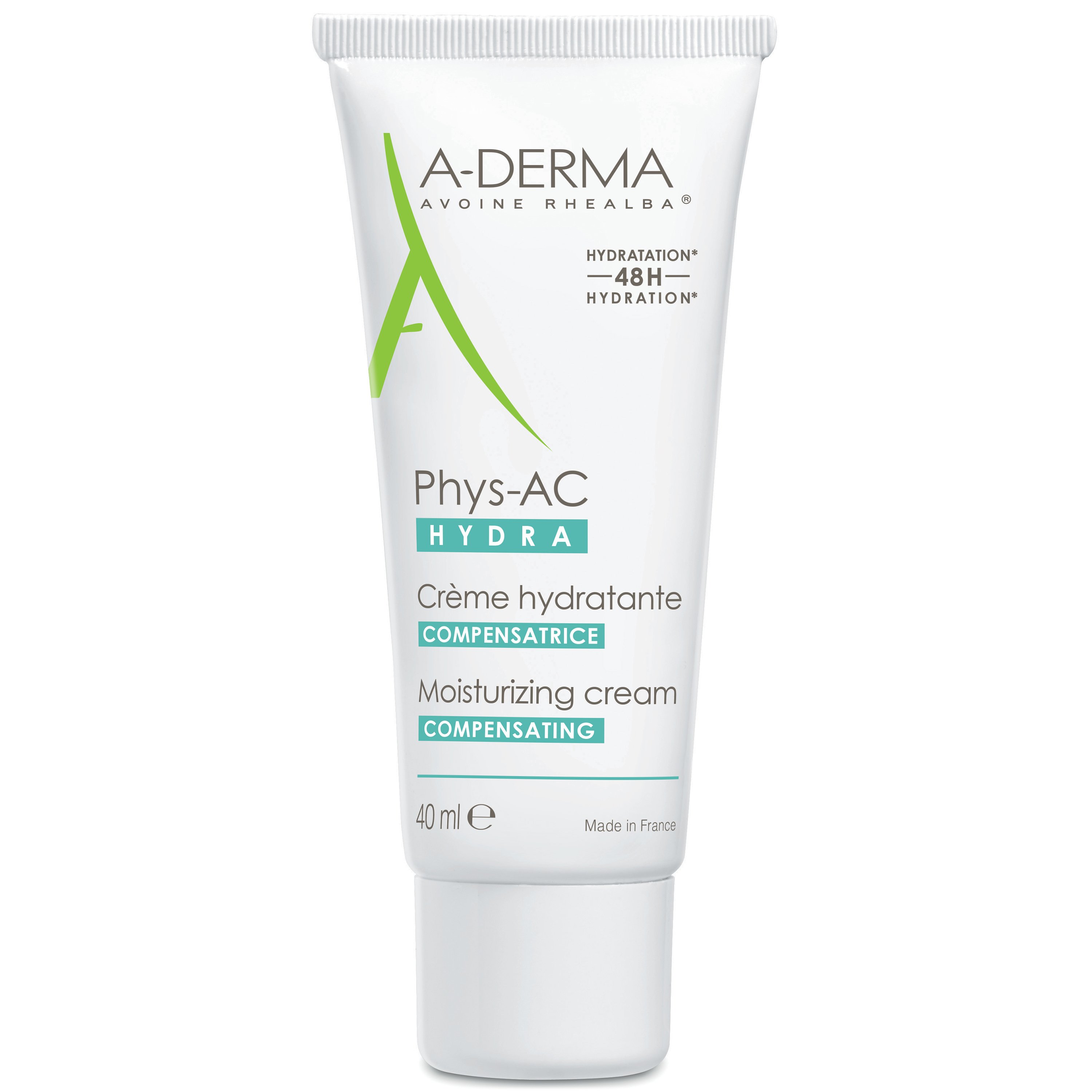 A-Derma Phys-AC Hydra Compensating Cream Αντιφλεγμονώδης Φροντίδα Πλούσια σε Ενυδατικούς Παράγοντες για Ακνεϊκά Δέρματα 40ml