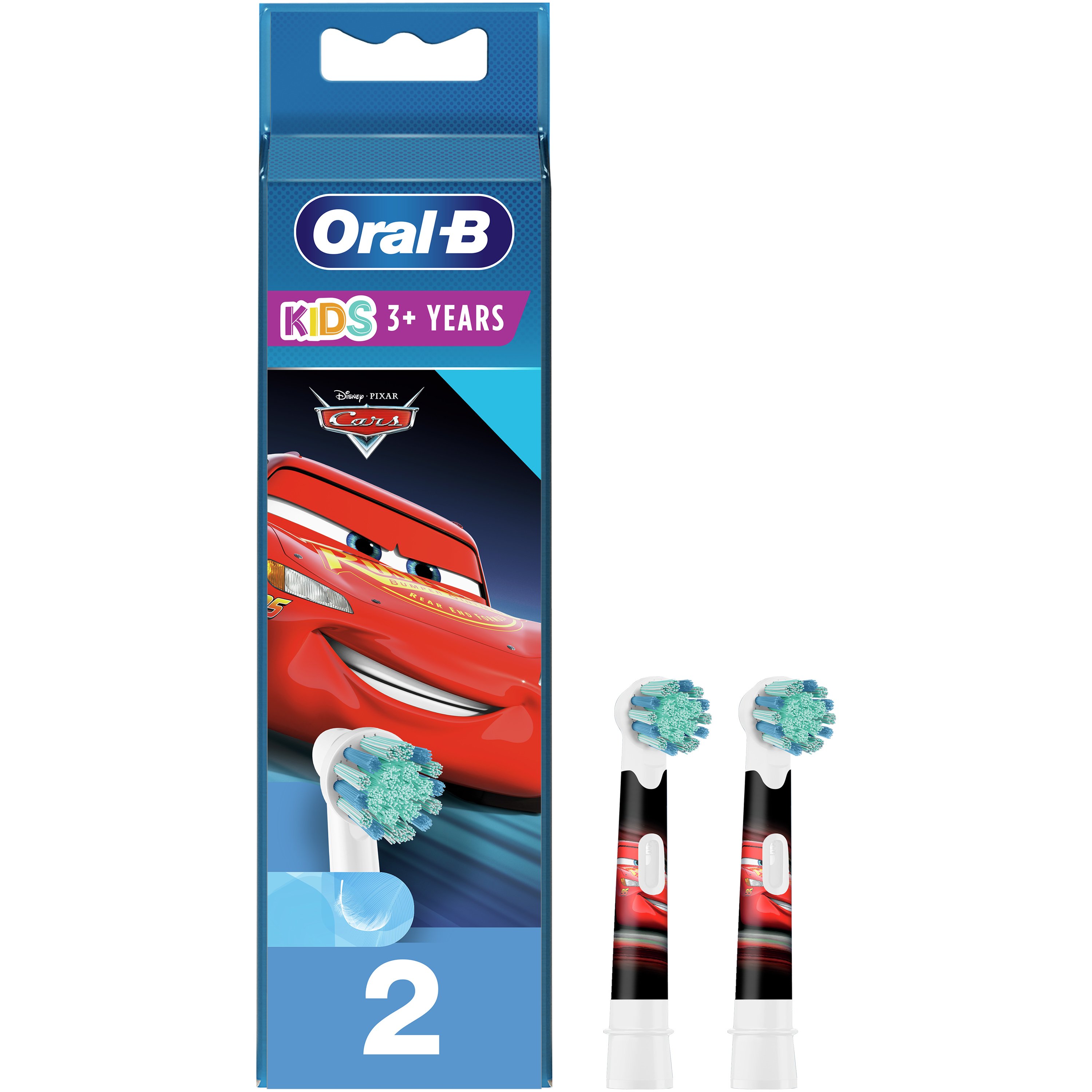 Oral-B Kids 3+ Years Cars Extra Soft Ανταλλακτικές Κεφαλές 2 Τεμάχια 13141