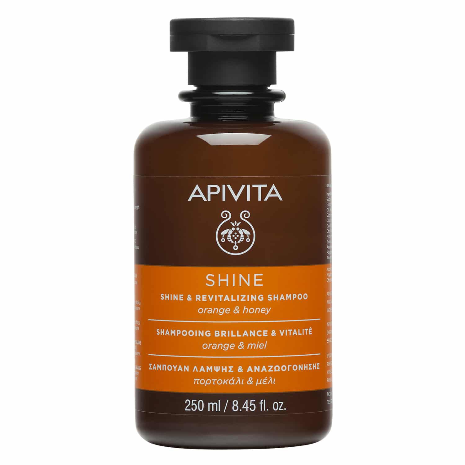 Apivita Shine & Revitalizing Σαμπουάν Λάμψης & Αναζωογόνησης με Πορτοκάλι & Μέλι 250ml