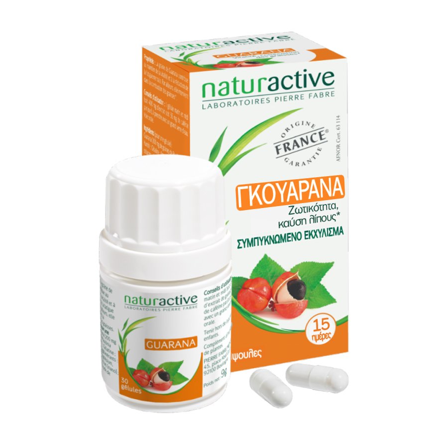 Naturactive Γκουαρανά Συμπλήρωμα Διατροφής με Διεγερτικές & Τονωτικές Ιδιότητες για τον Οργανισμό 30caps