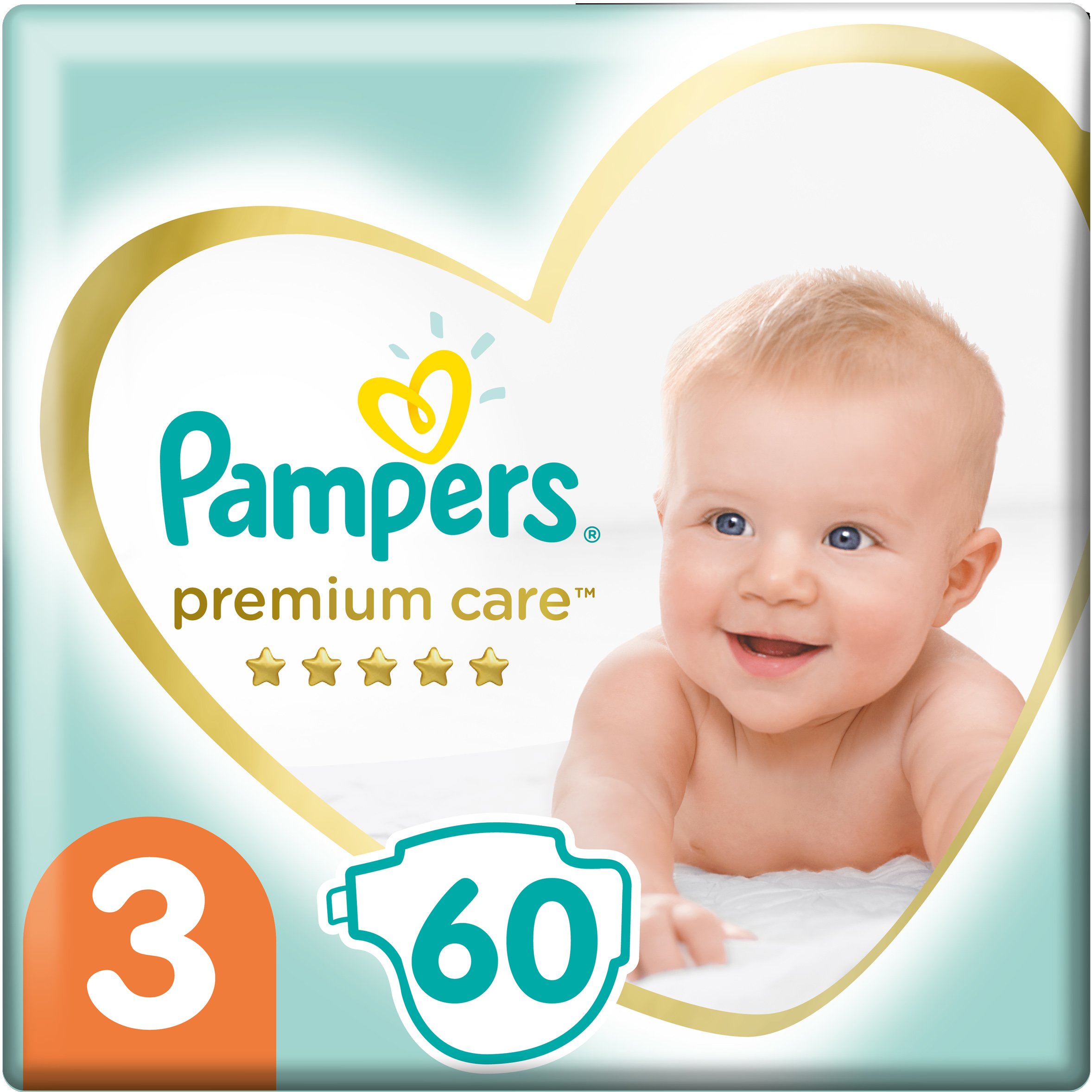 Pampers Premium Care No3 (6-10kg) 60 πάνες