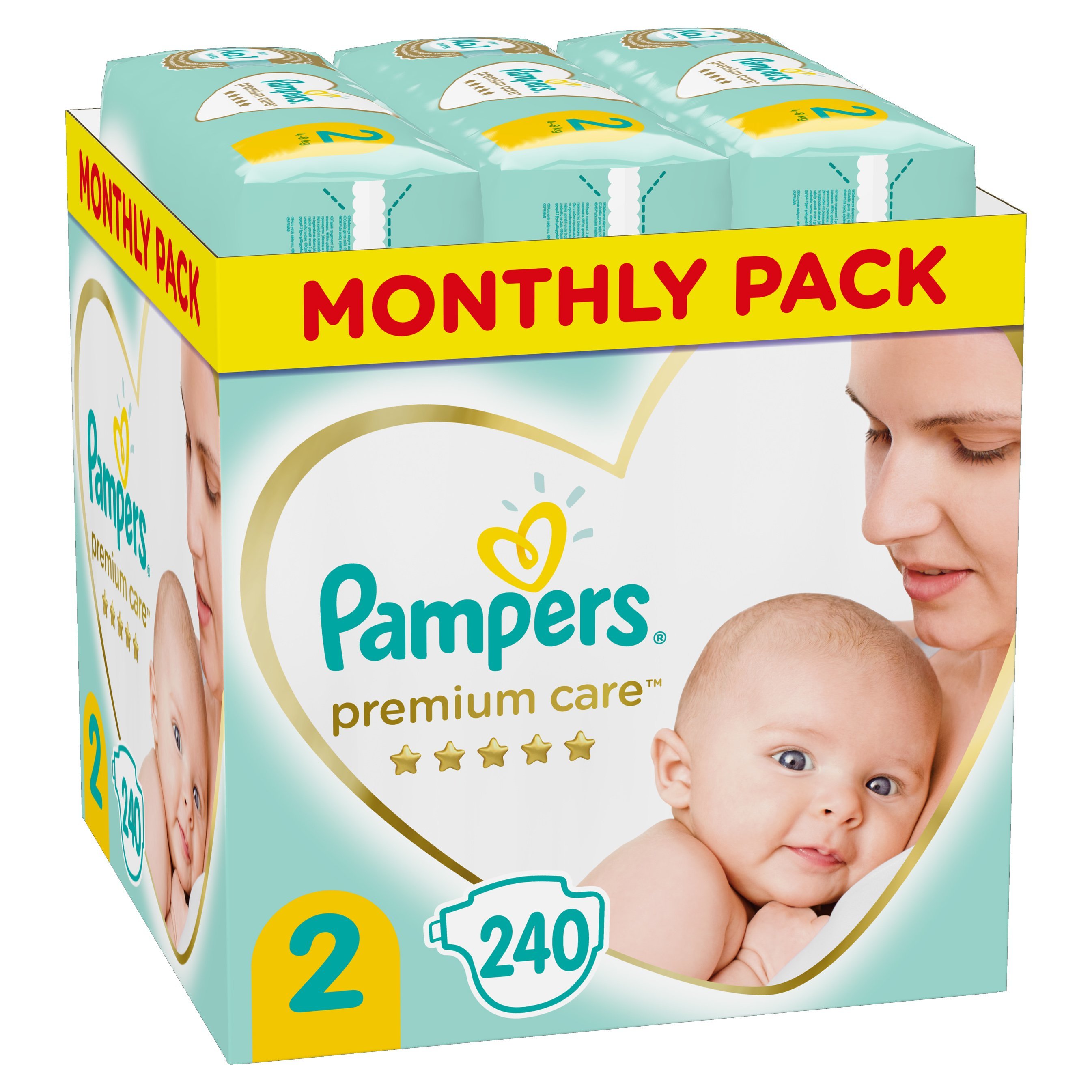 Pampers Premium Care Monthly Pack No2 (4-8kg) 240 πάνες 19235