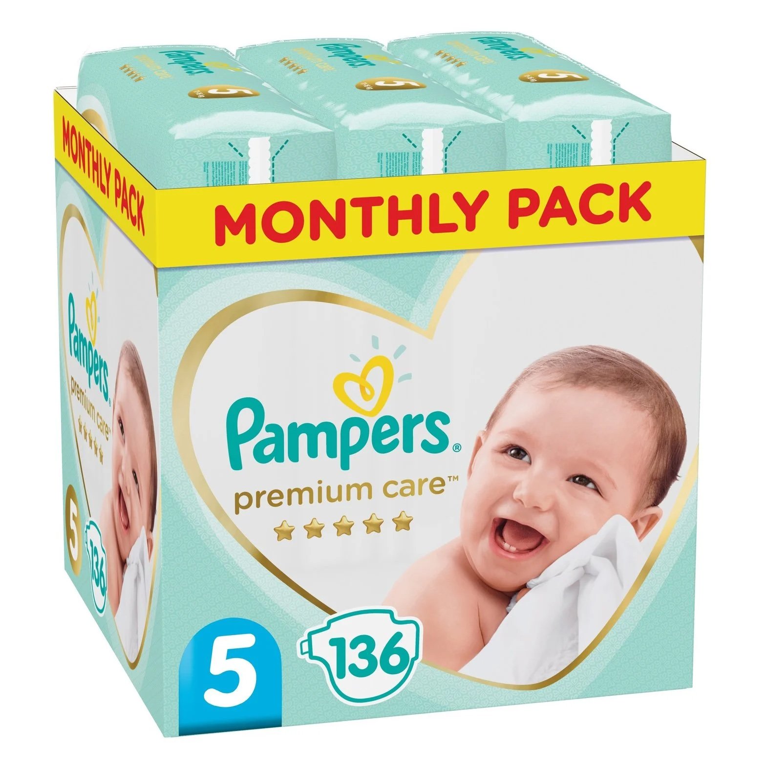 Pampers Premium Care Monthly Pack No5 (11-16kg) 136 πάνες