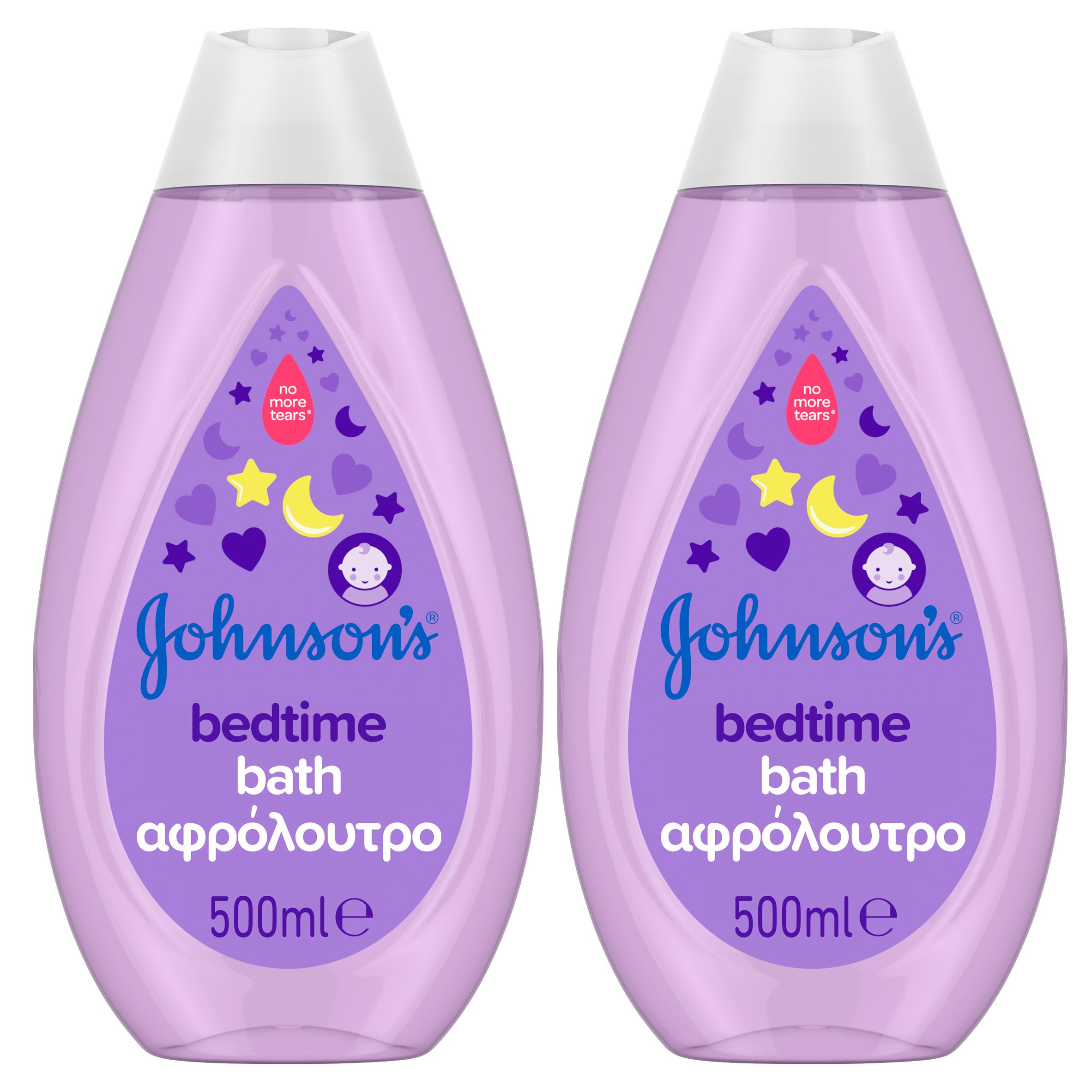 Johnson’s Baby Πακέτο Προσφοράς Bath Bedtime Αφρόλουτρο που Βοηθά το Μωρό σας να Κοιμάται Καλύτερα 2x500ml