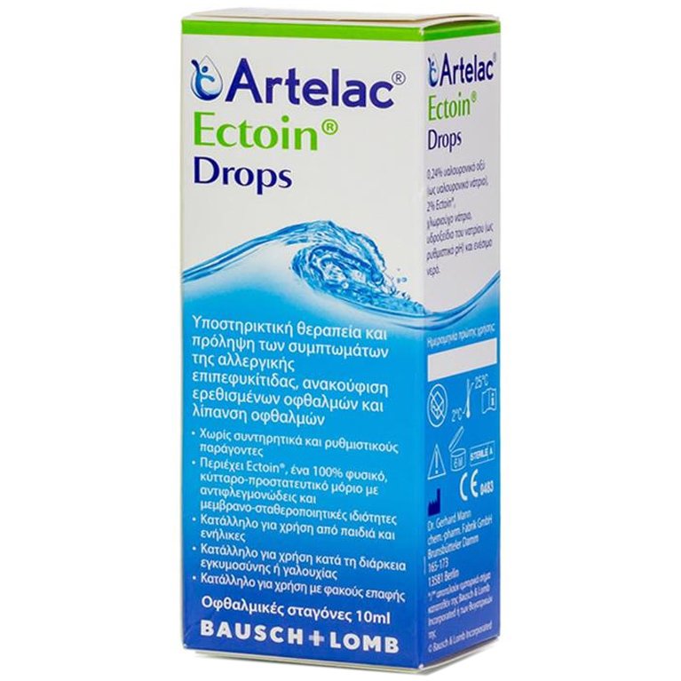 Bausch & Lomb Artelac Ectoin Οφθαλμικές Σταγόνες για τη Θεραπεία & Πρόληψη Συμπτωμάτων Αλλεργικής Επιπεφυκίτιδας 10ml