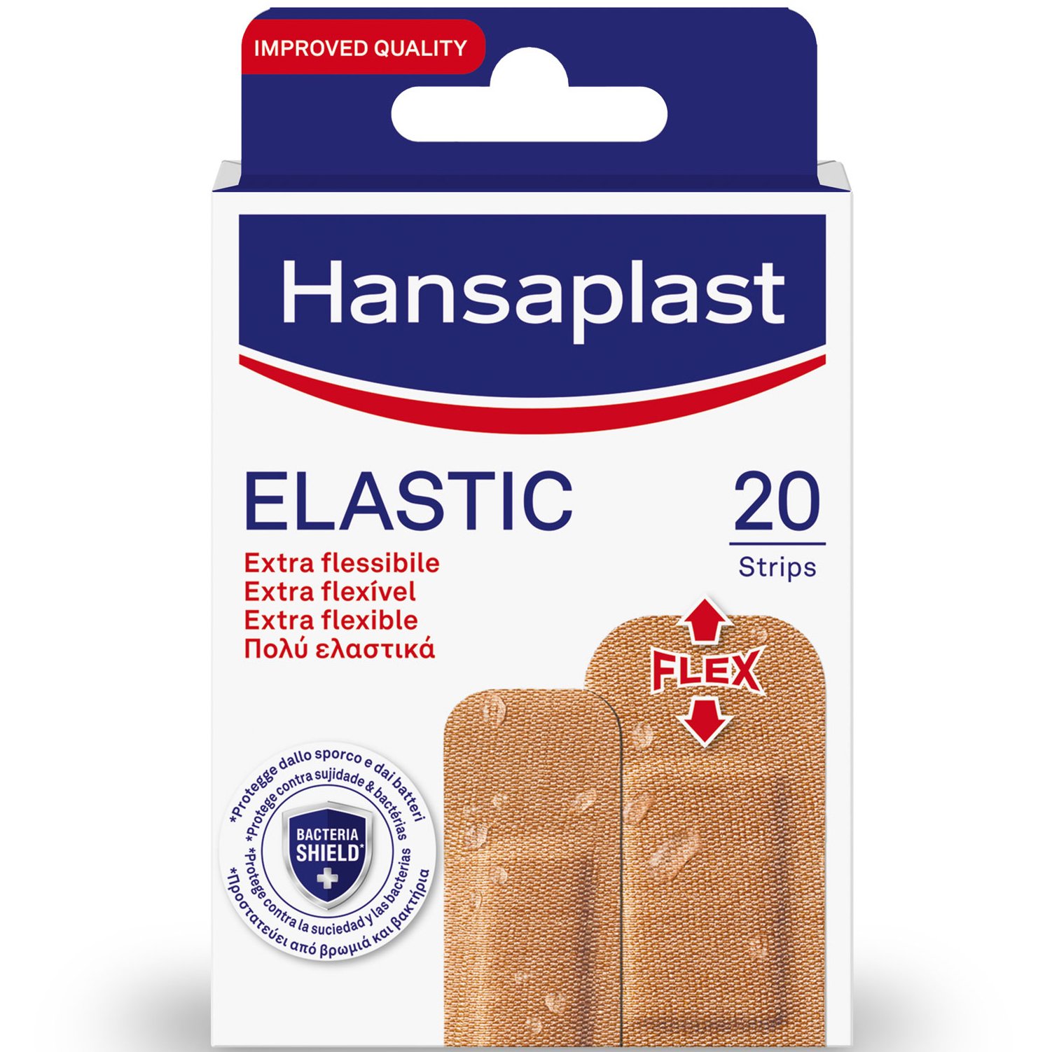 Hansaplast Hansaplast Elastic+ Αδιάβροχο, Πολύ Ελαστικό Επιθέματα Πληγών, 20 strips