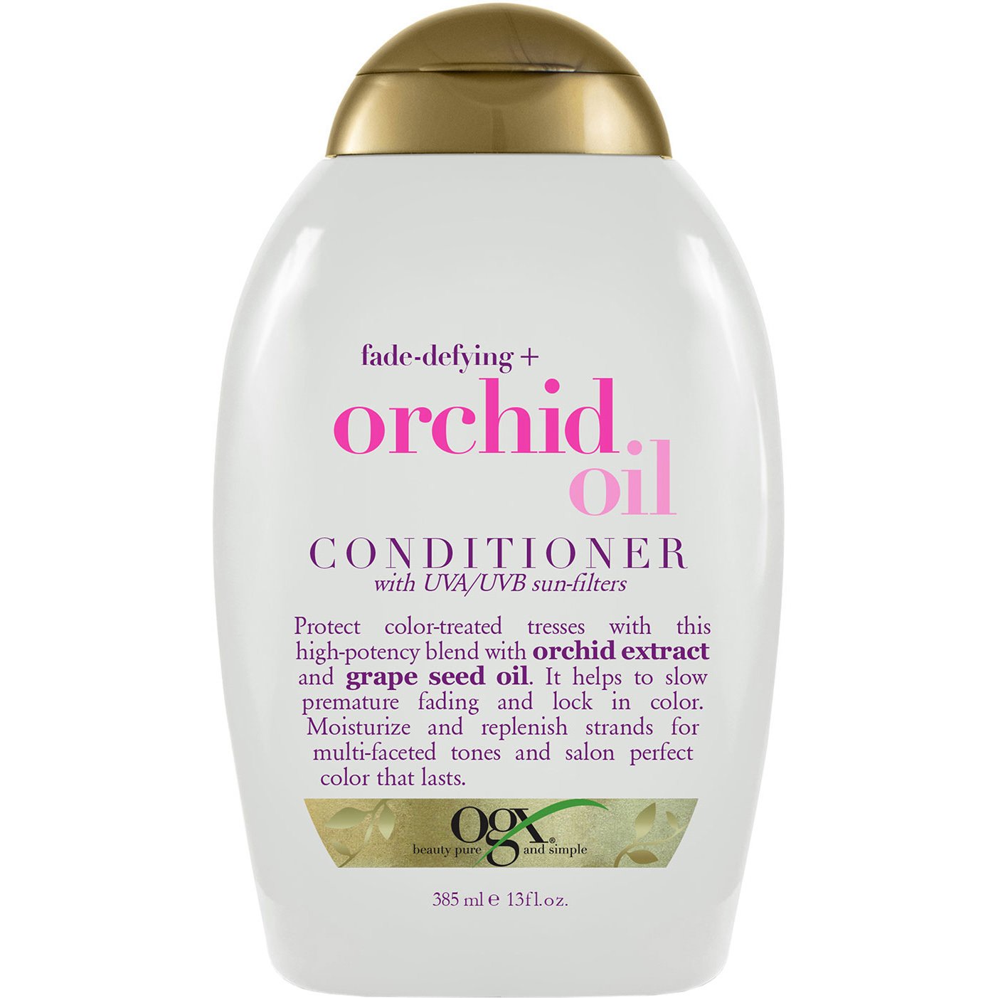 OGX Orchid Oil Conditioner Fade Defying Μαλακτική Κρέμα Προστασίας Χρώματος για Βαμμένα Μαλλιά 385ml