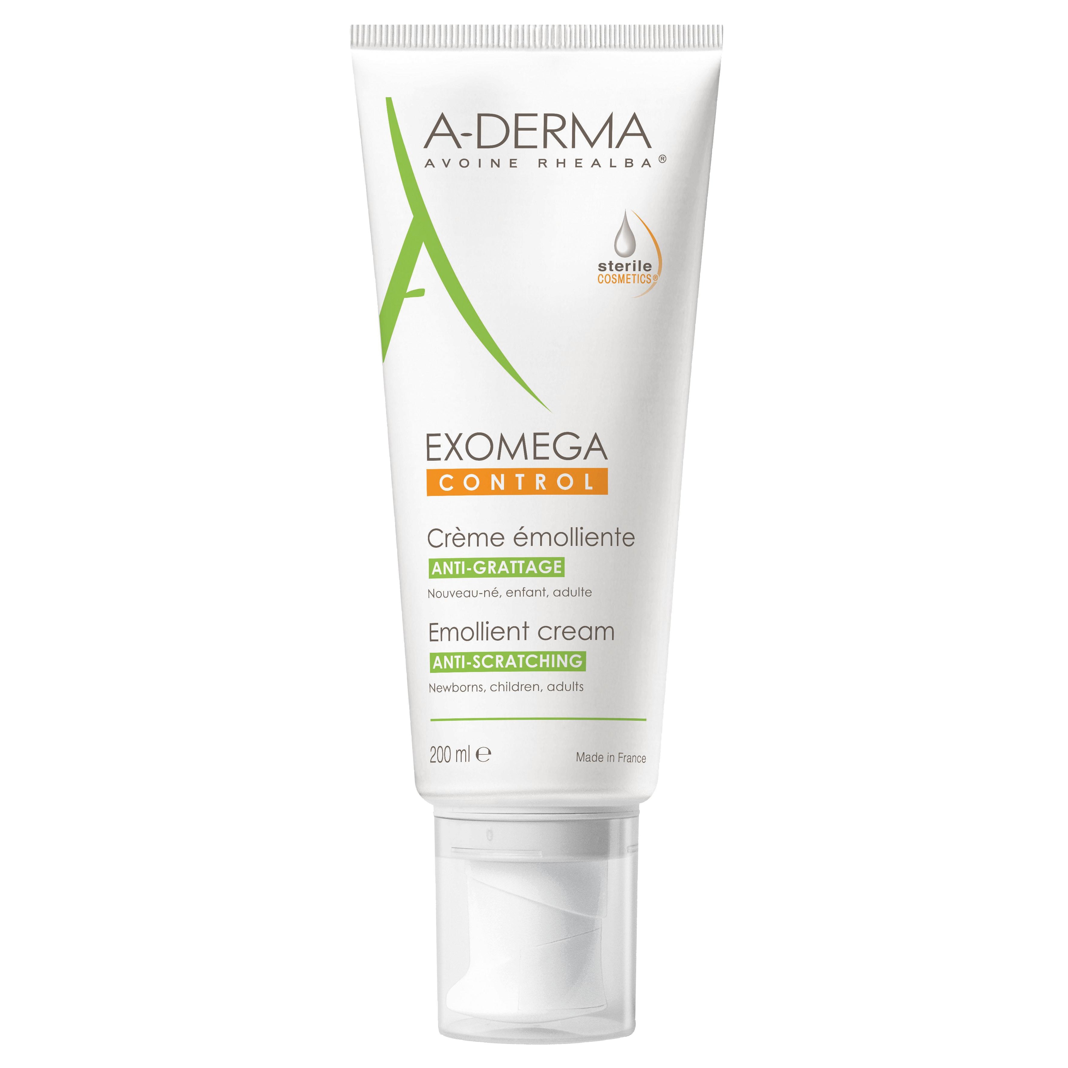 A-Derma Exomega Control Creme Emolliente Μαλακτική Καταπραϋντική Κρέμα για το Αίσθημα του Κνησμού, στο Ξηρό Δέρμα 200ml