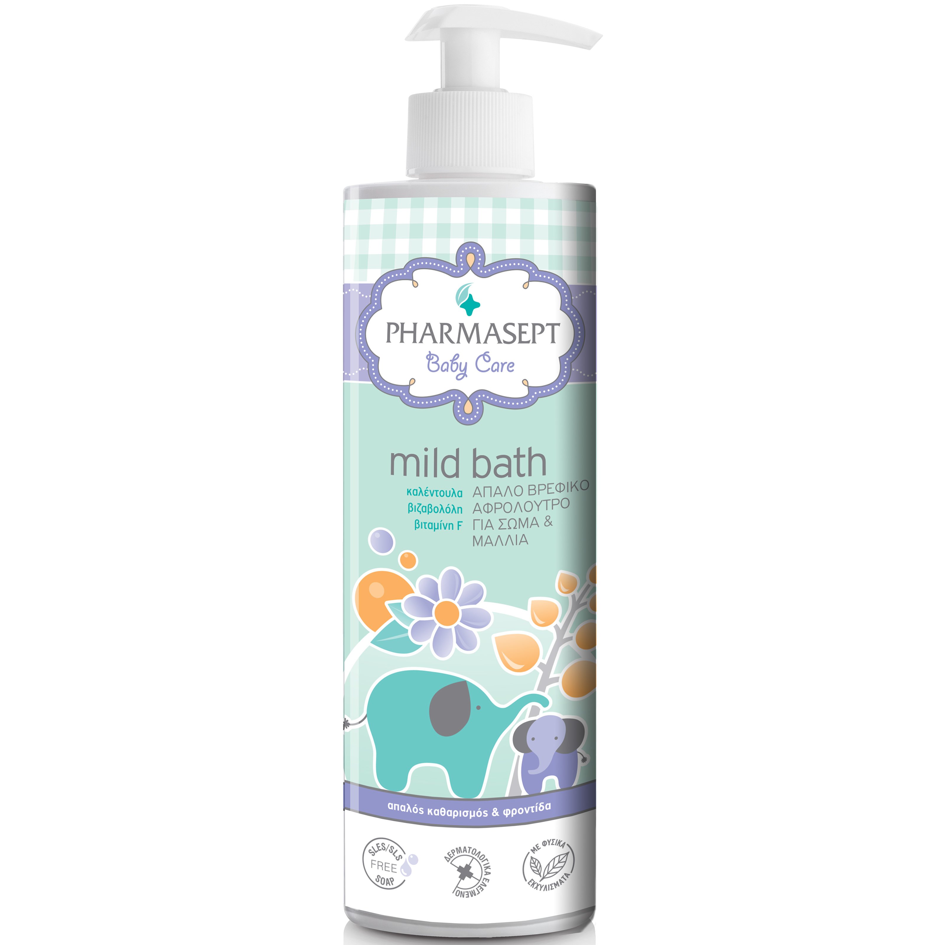Pharmasept Baby Care Mild Bath Παιδικό Αφρόλουτρο για Σώμα & Μαλλιά Χωρίς Αλκάλια ή Σαπούνι με Ουδέτερο pH7 500ml