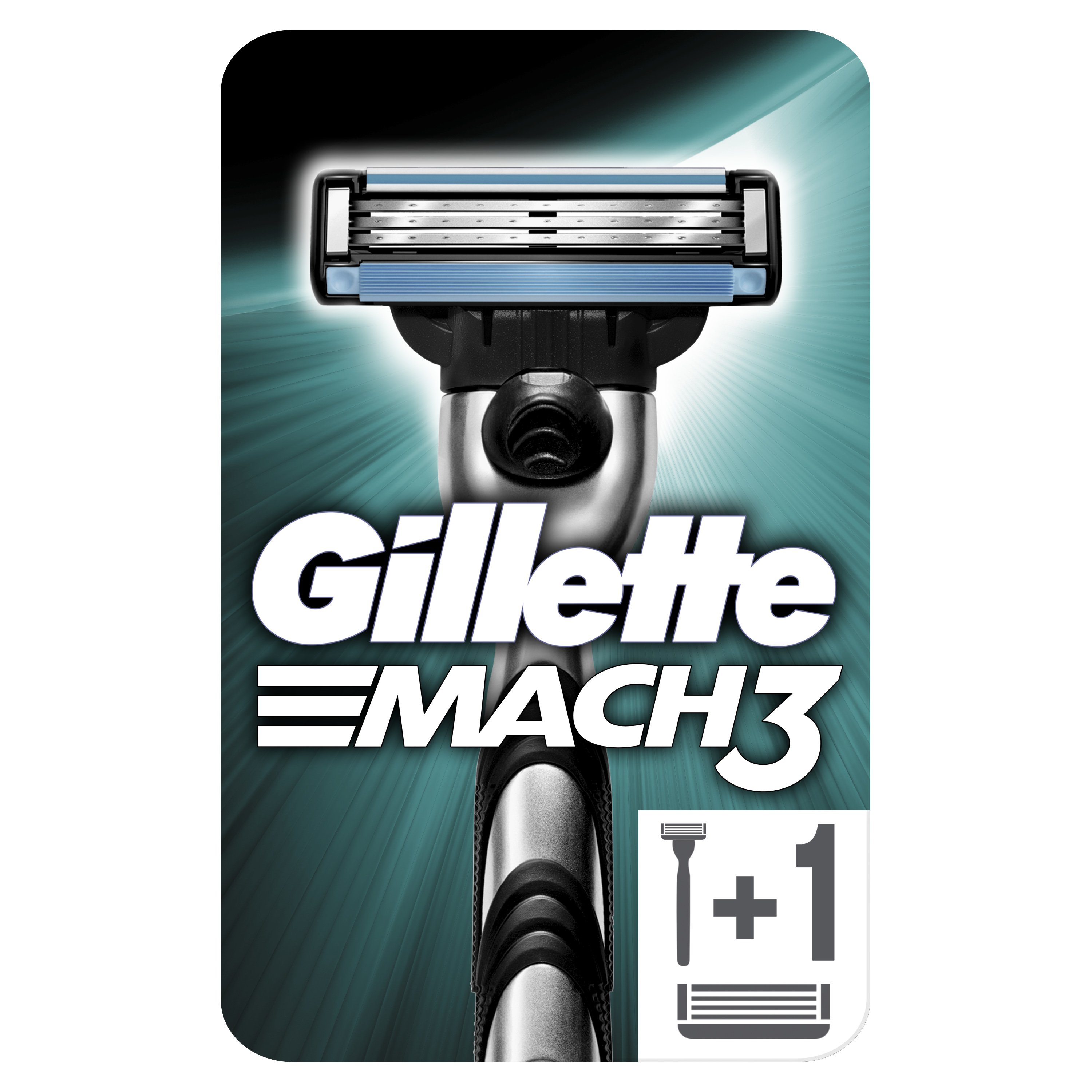 Gillette Mach 3 Ξυριστική Μηχανή Πιο Βαθύ Ξύρισμα Χωρίς Κοκκινίλες 1 Μηχανή & 2 Ανταλλακτικά 28777