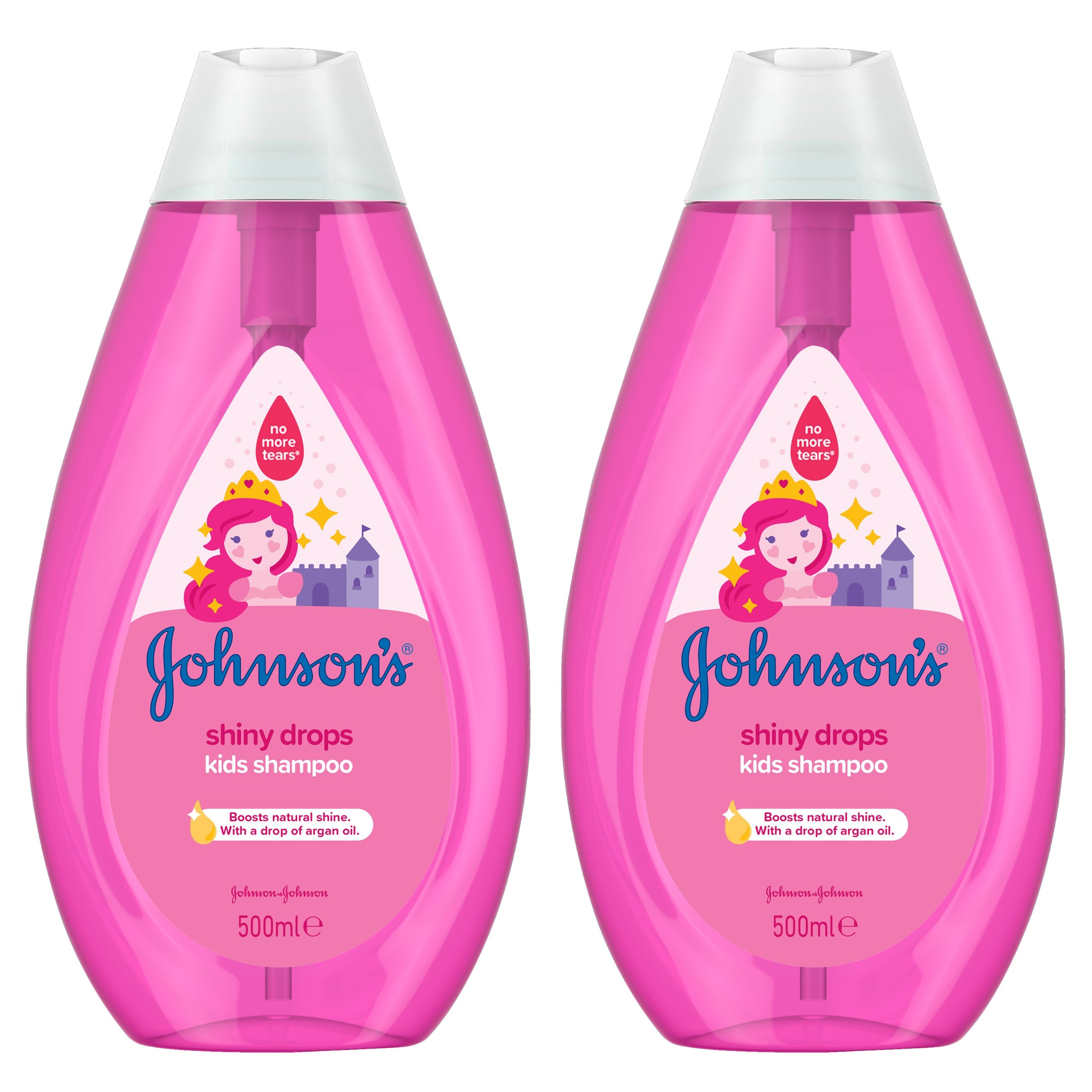 Johnson’s Πακέτο Προσφοράς Kids Shiny Drops Παιδικό Σαμπουάν που Καθαρίζει Απαλά & Ενισχύει τη Φυσική Λάμψη των Μαλλιών 2x500ml
