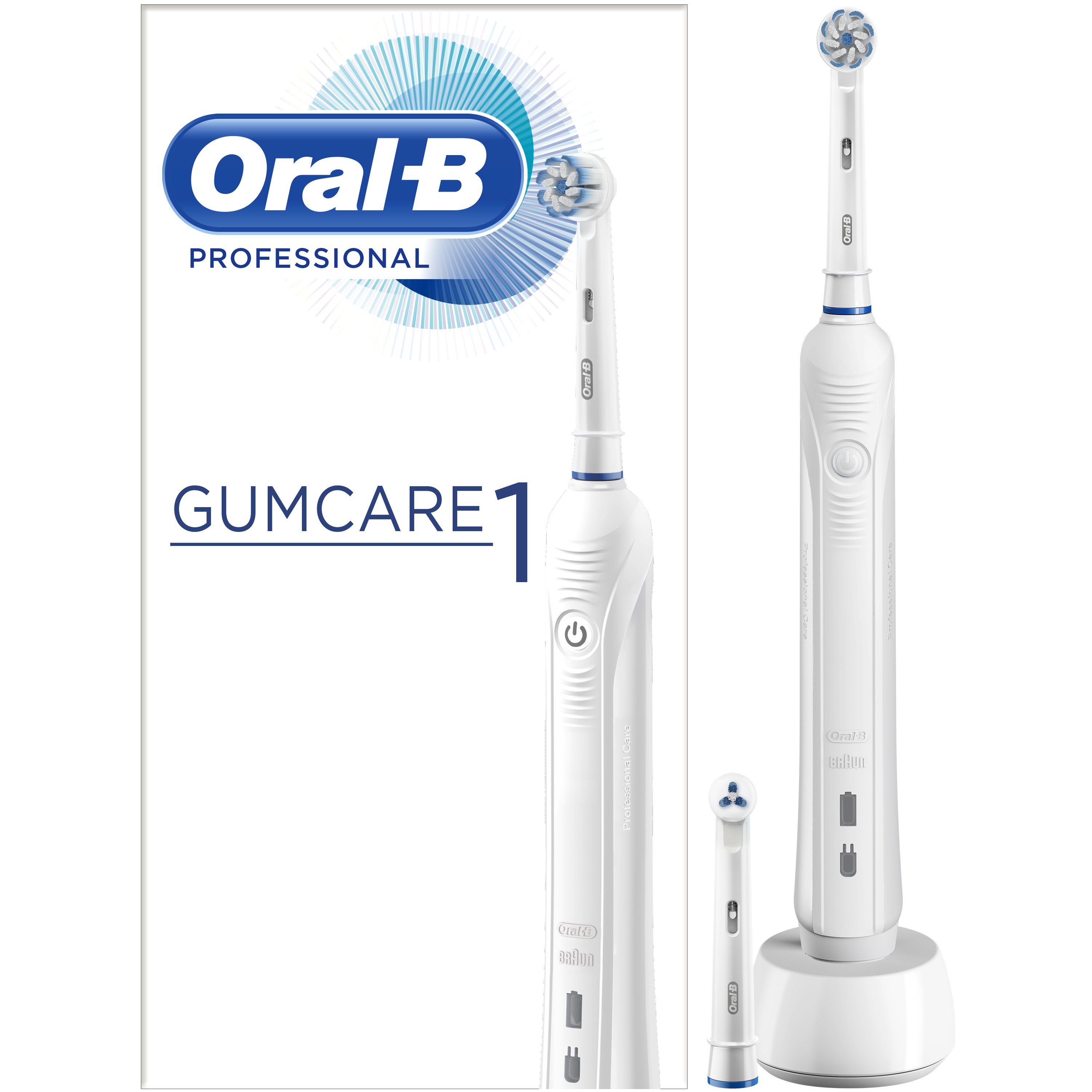 Oral-B Professional GumCare 1 Ηλεκτρική Οδοντόβουρτσα για Απαλό Καθαρισμό & Προστασία των Ούλων 1 Τεμάχιο 28924
